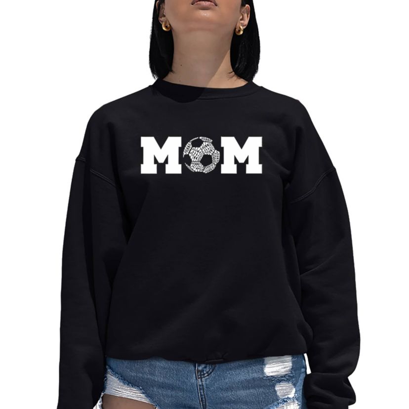 Soccer Mom - Womens Word Art Crewneck Sweatshirt