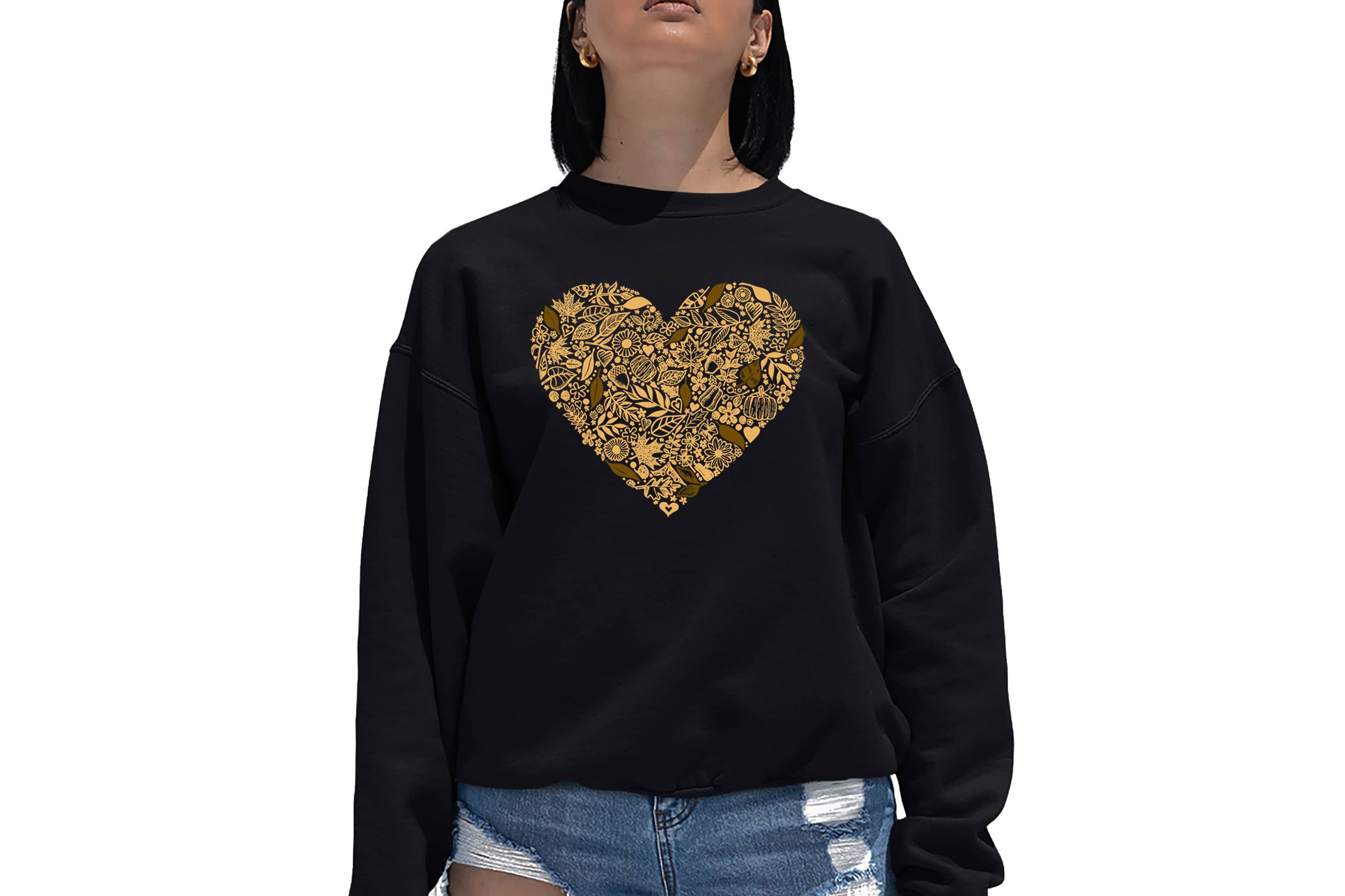 Fall Vibes  - Womens Word Art Crewneck Sweatshirt