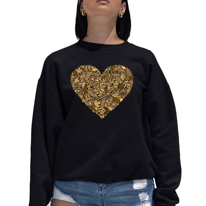 Fall Vibes  - Womens Word Art Crewneck Sweatshirt