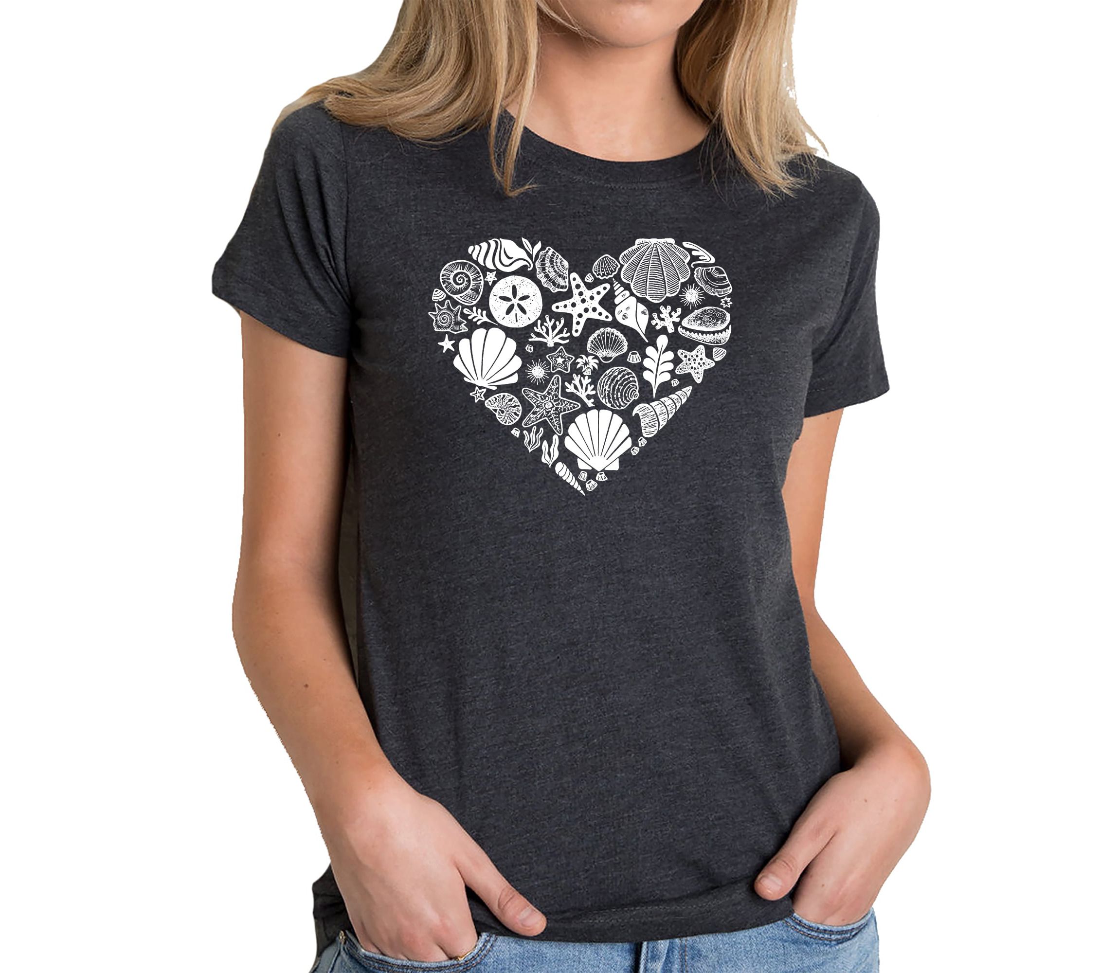 Sea Shells - Womens Premium Blend Word Art T-Shirt