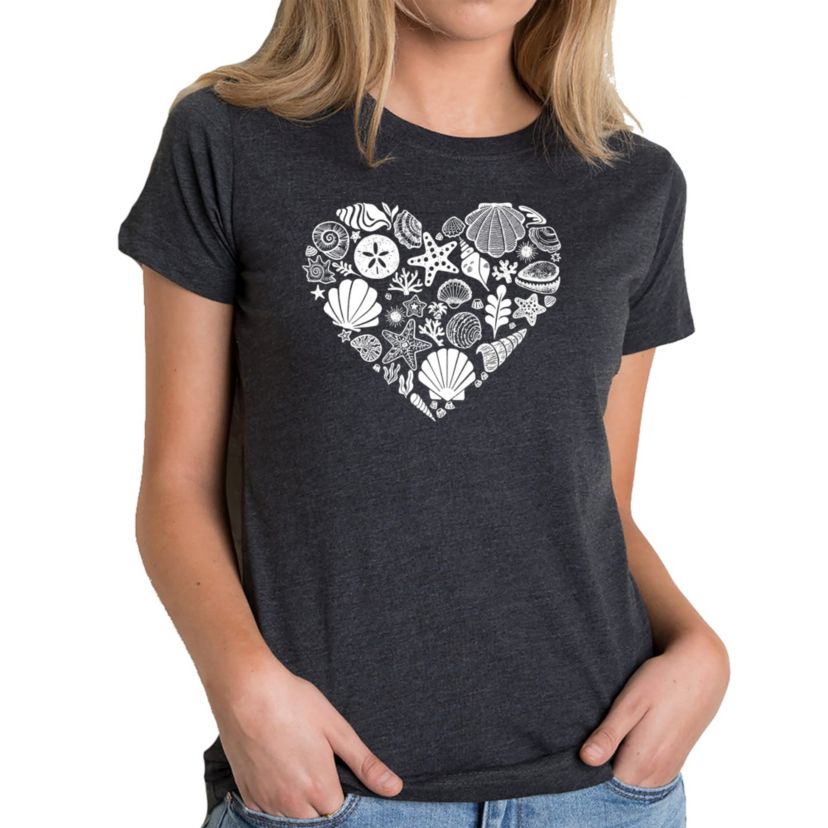 Sea Shells - Womens Premium Blend Word Art T-Shirt