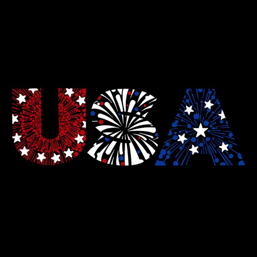 USA Fireworks - Womens Word Art Long Sleeve T-Shirt