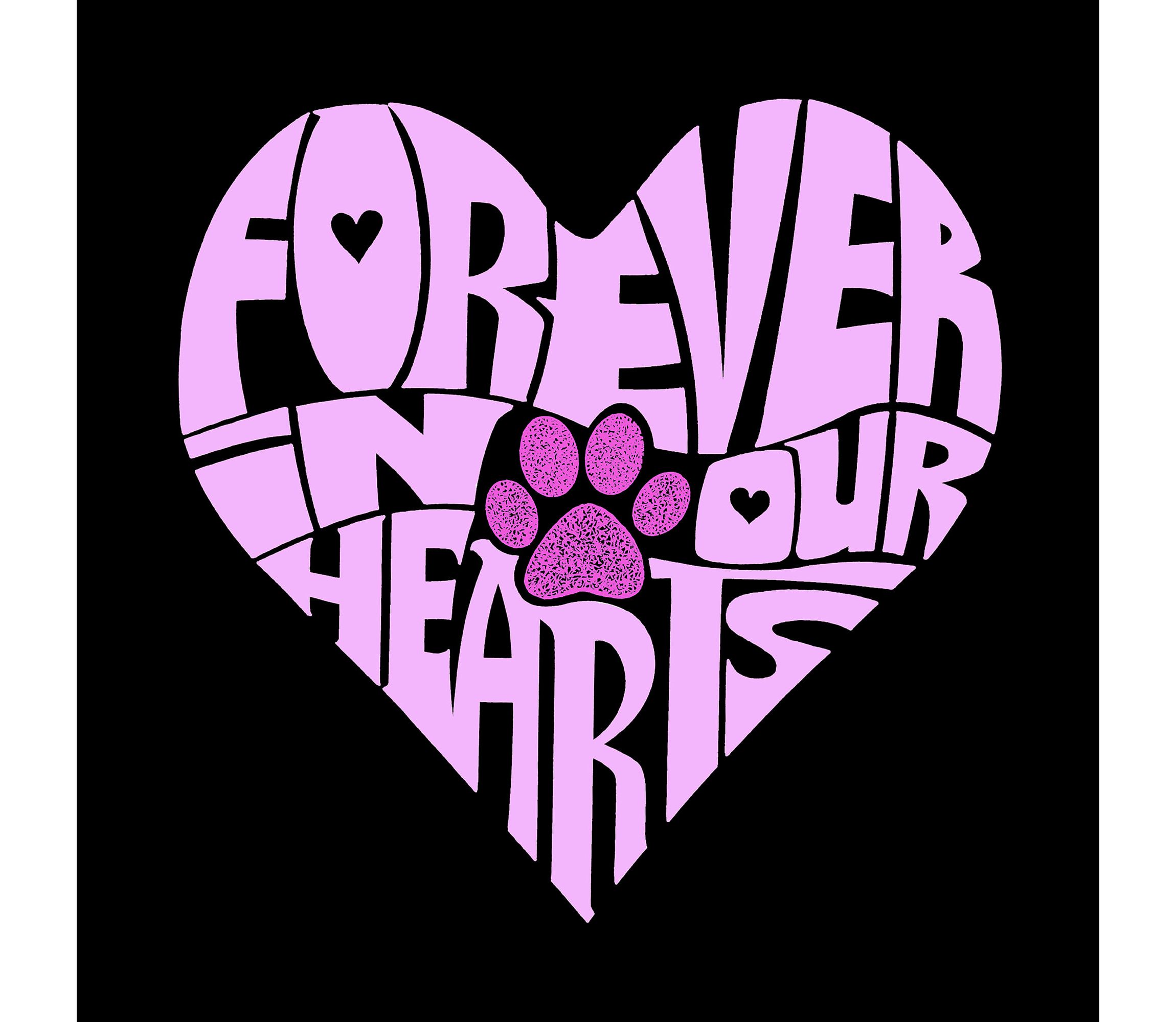 Forever In Our Hearts - Womens Word Art T-Shirt