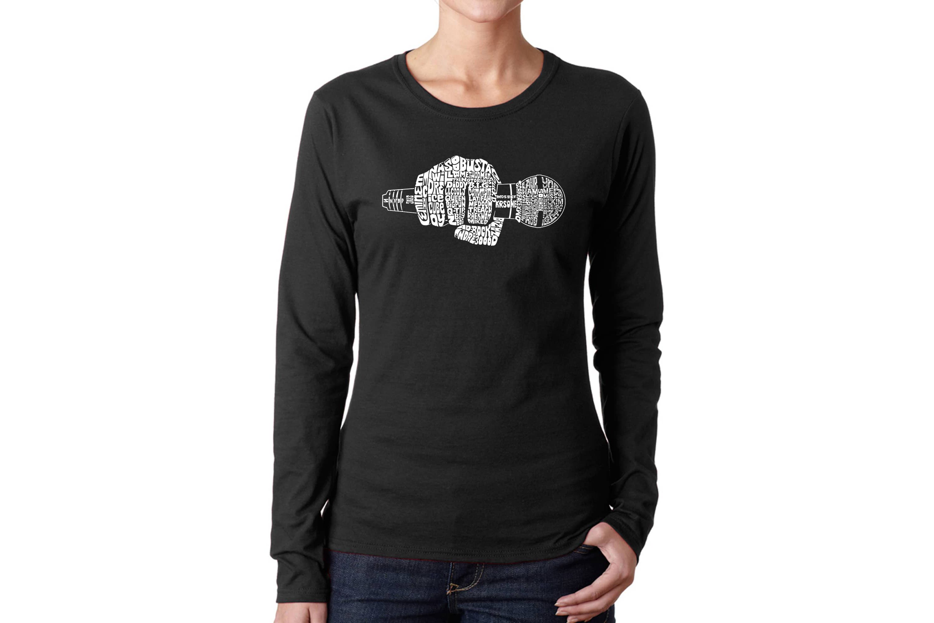 90s Rappers - Womens Word Art Long Sleeve T-Shirt