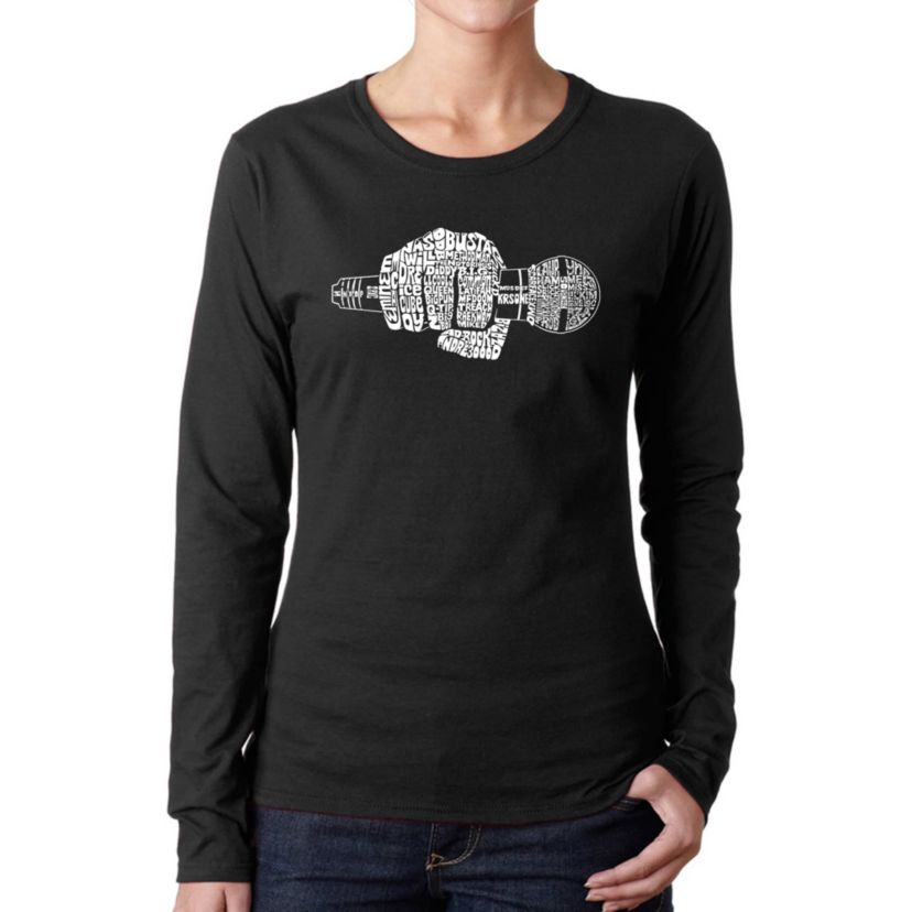 90s Rappers - Womens Word Art Long Sleeve T-Shirt
