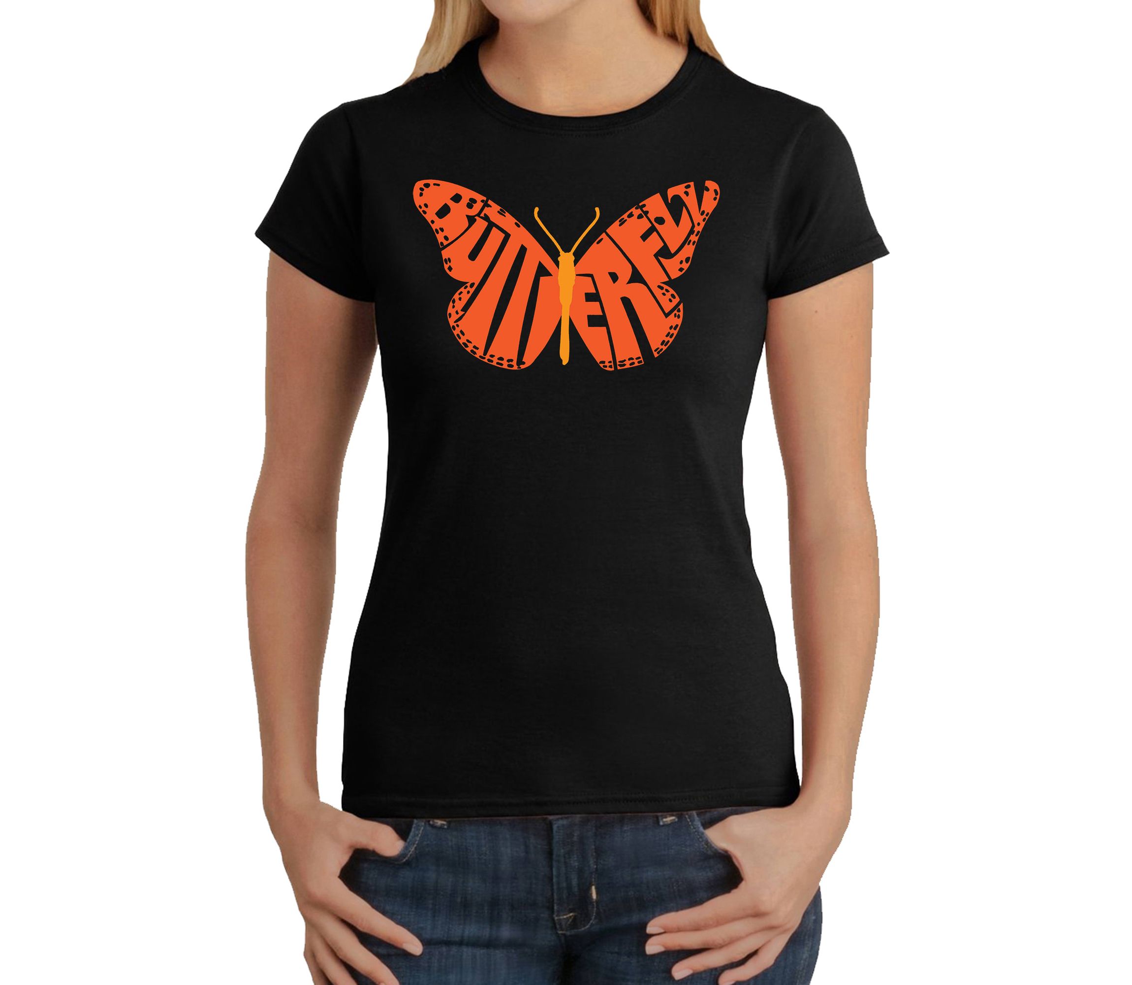 Butterfly - Womens Word Art T-Shirt