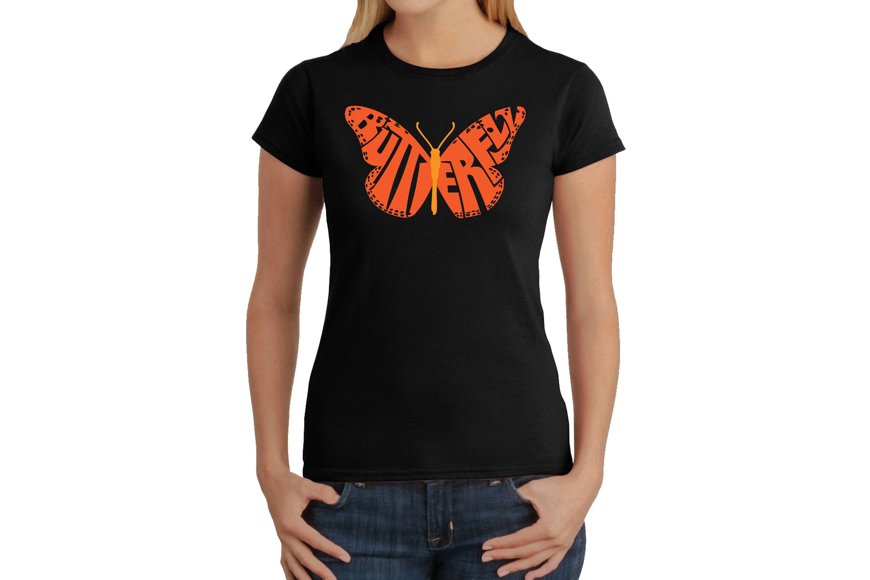 Butterfly - Womens Word Art T-Shirt