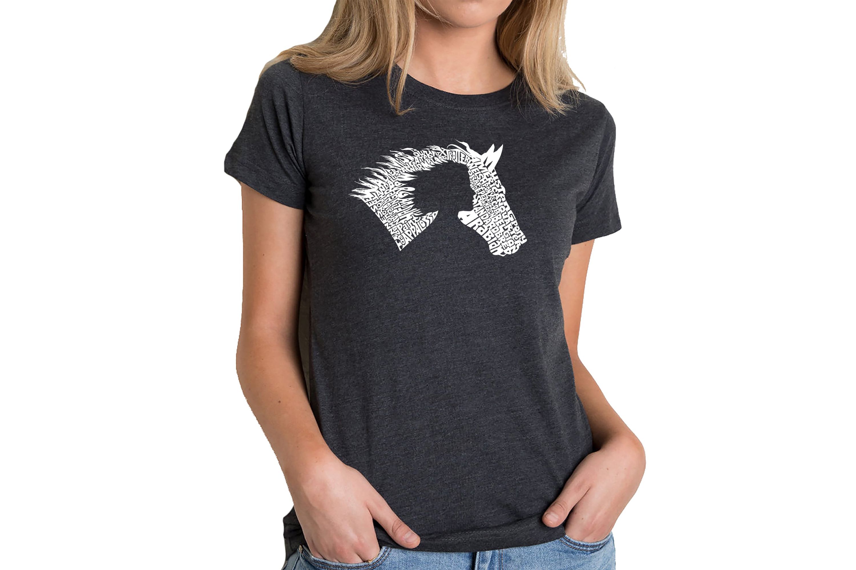 Girl Horse - Womens Premium Blend Word Art T-Shirt