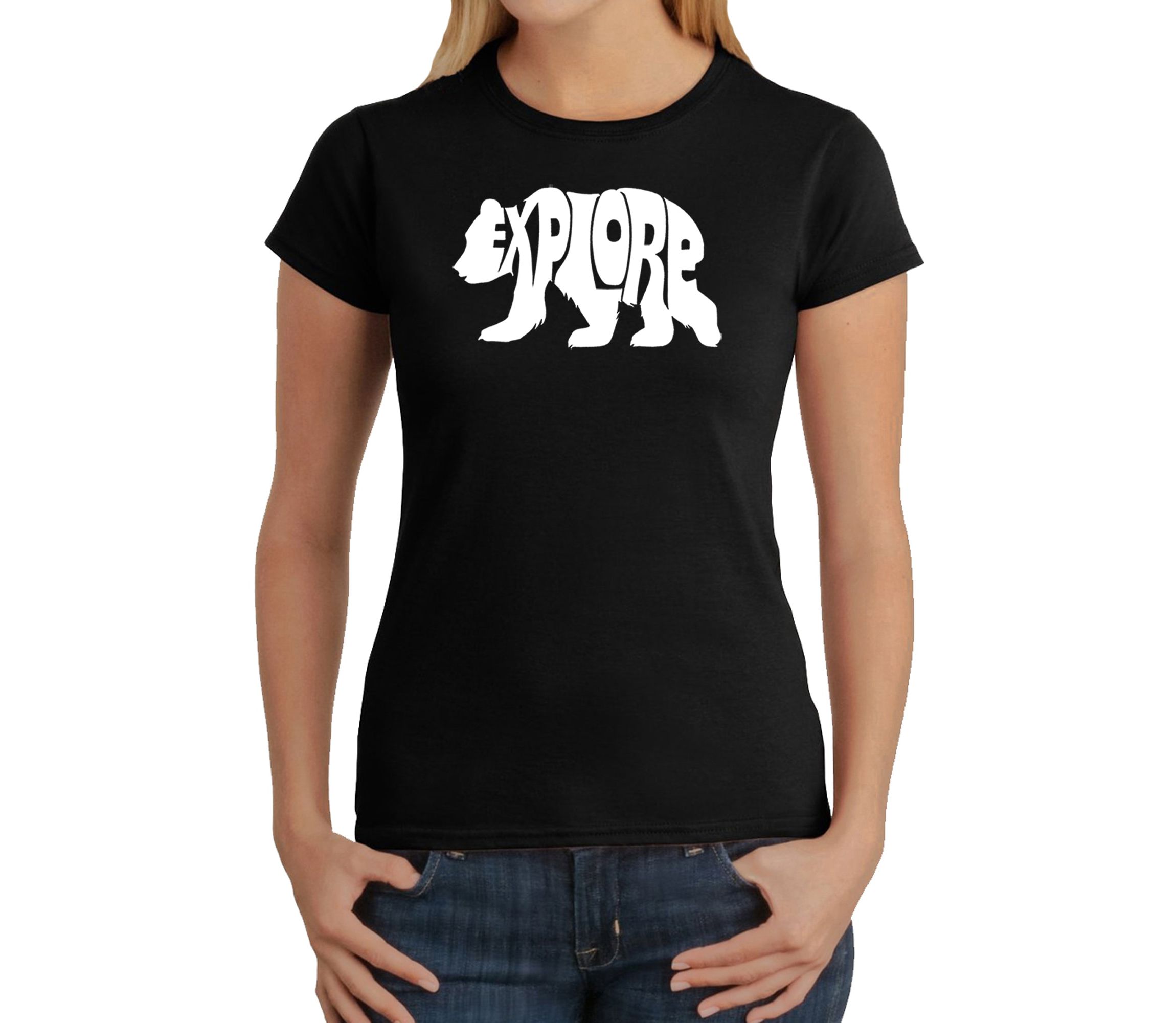 Explore - Womens Word Art T-Shirt