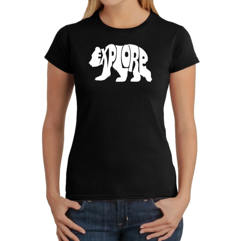 Explore - Womens Word Art T-Shirt