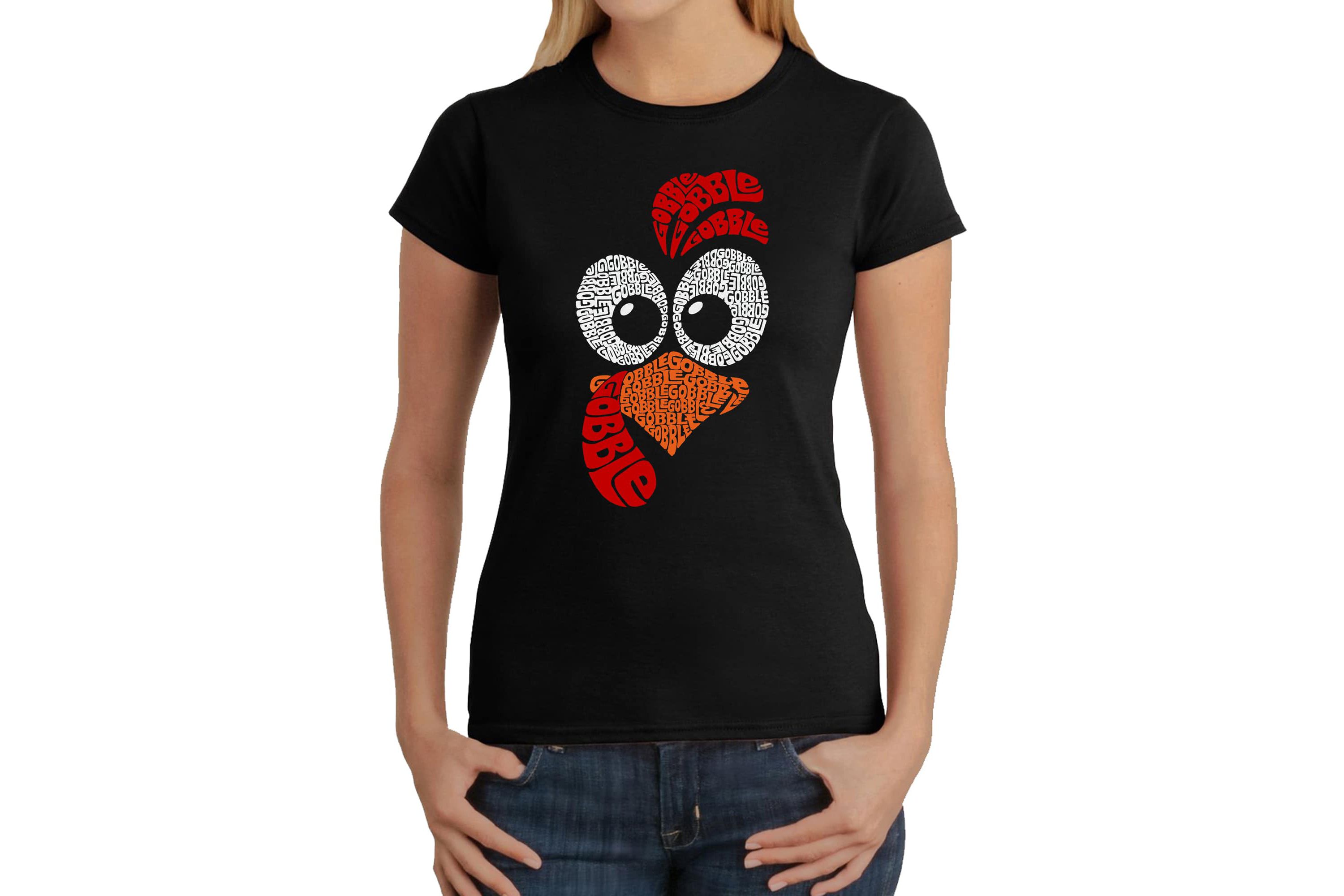 Turkey Face - Womens Word Art T-Shirt