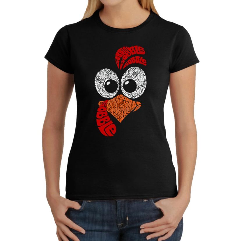 Turkey Face - Womens Word Art T-Shirt