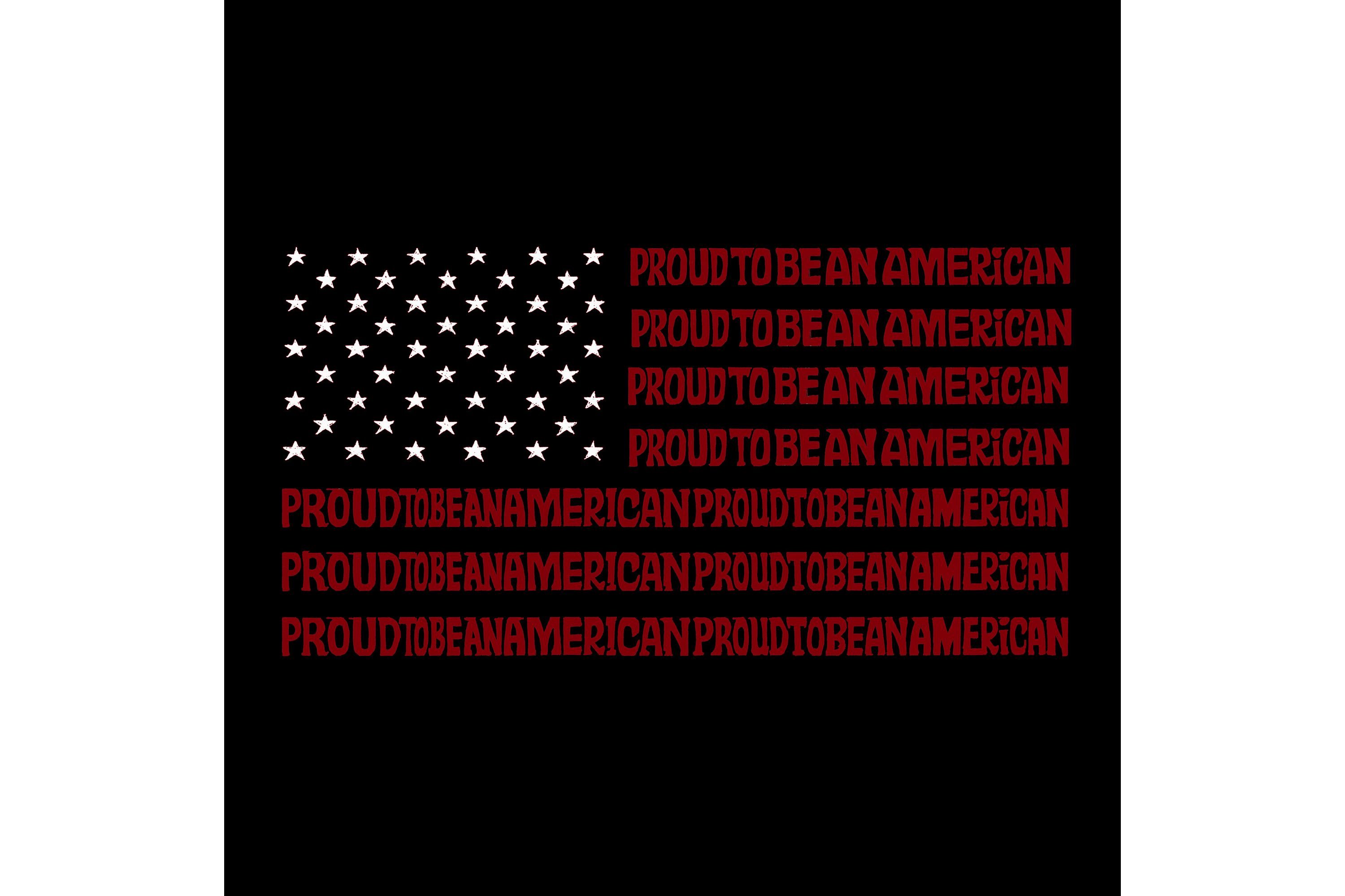 Proud To Be An American - Womens Word Art Crewneck Sweatshirt