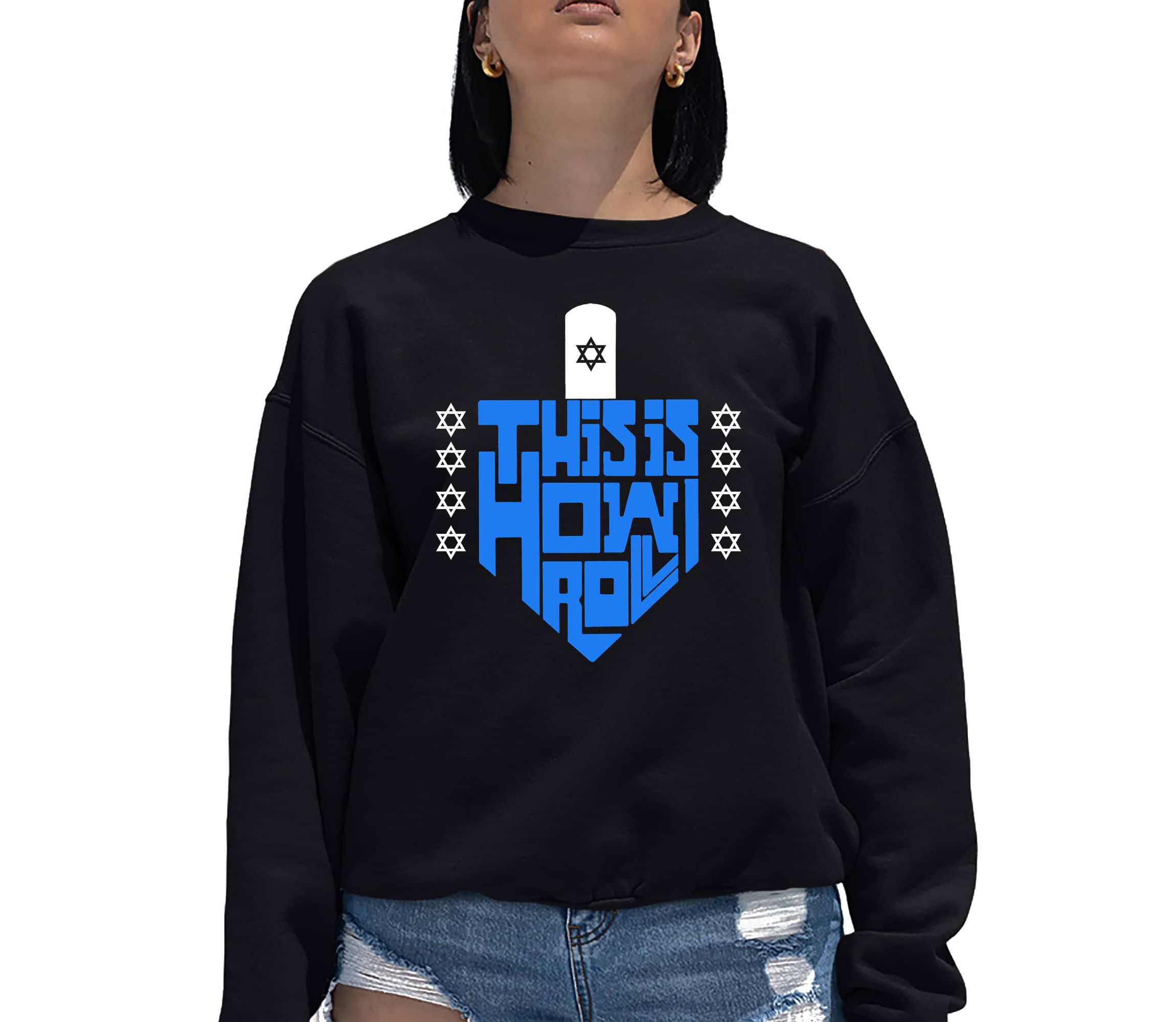 This is How I Roll - Womens Word Art Crewneck Sweatshirt