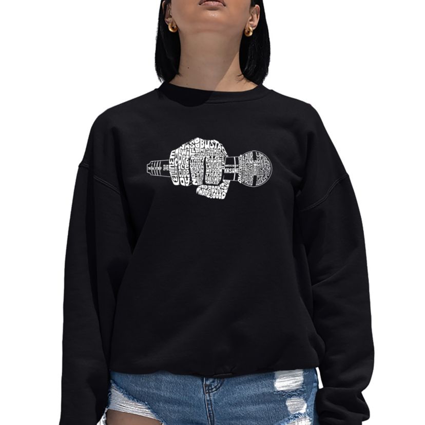 90s Rappers - Womens Word Art Crewneck Sweatshirt