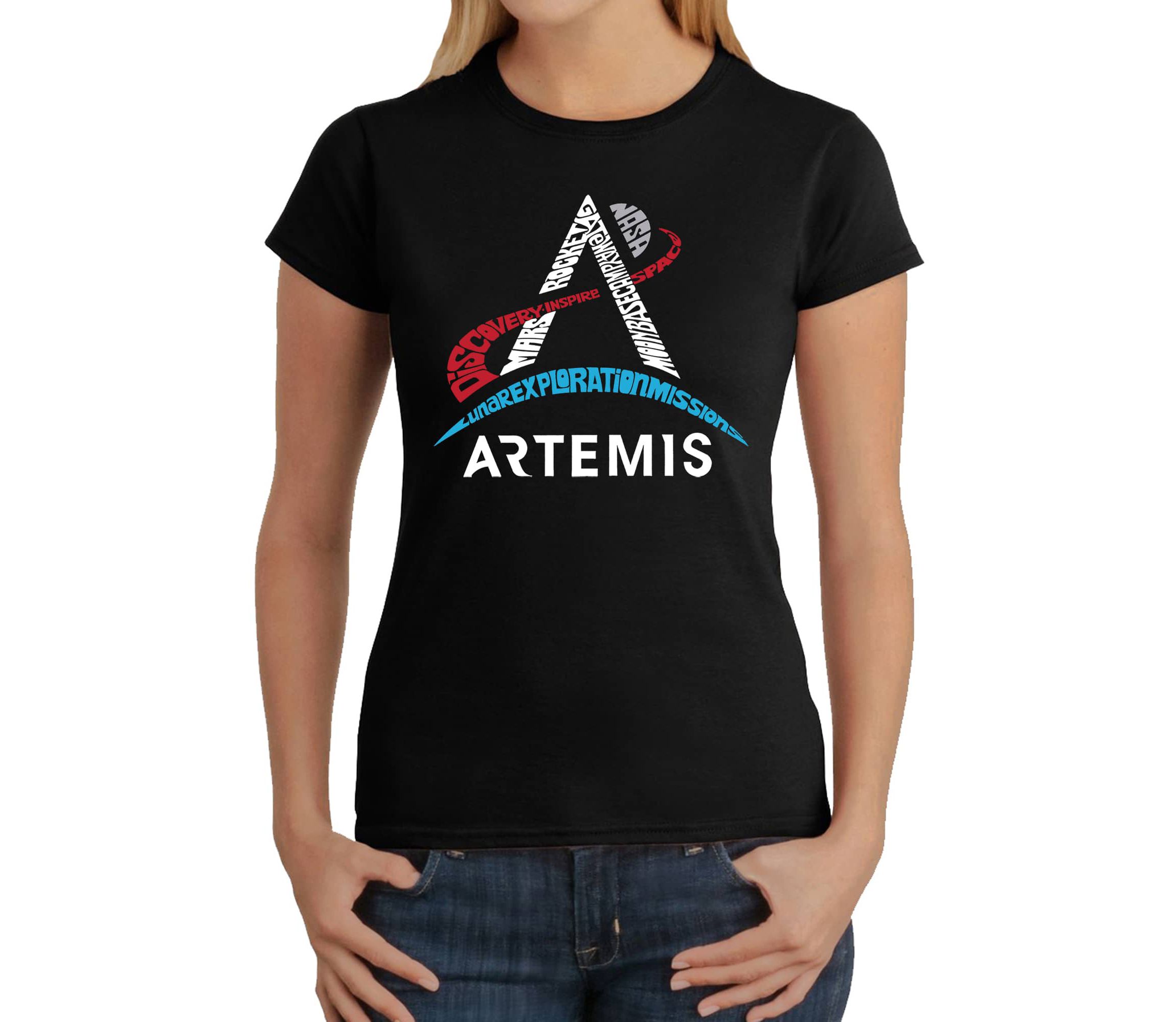 NASA Artemis Logo - Womens Word Art T-Shirt