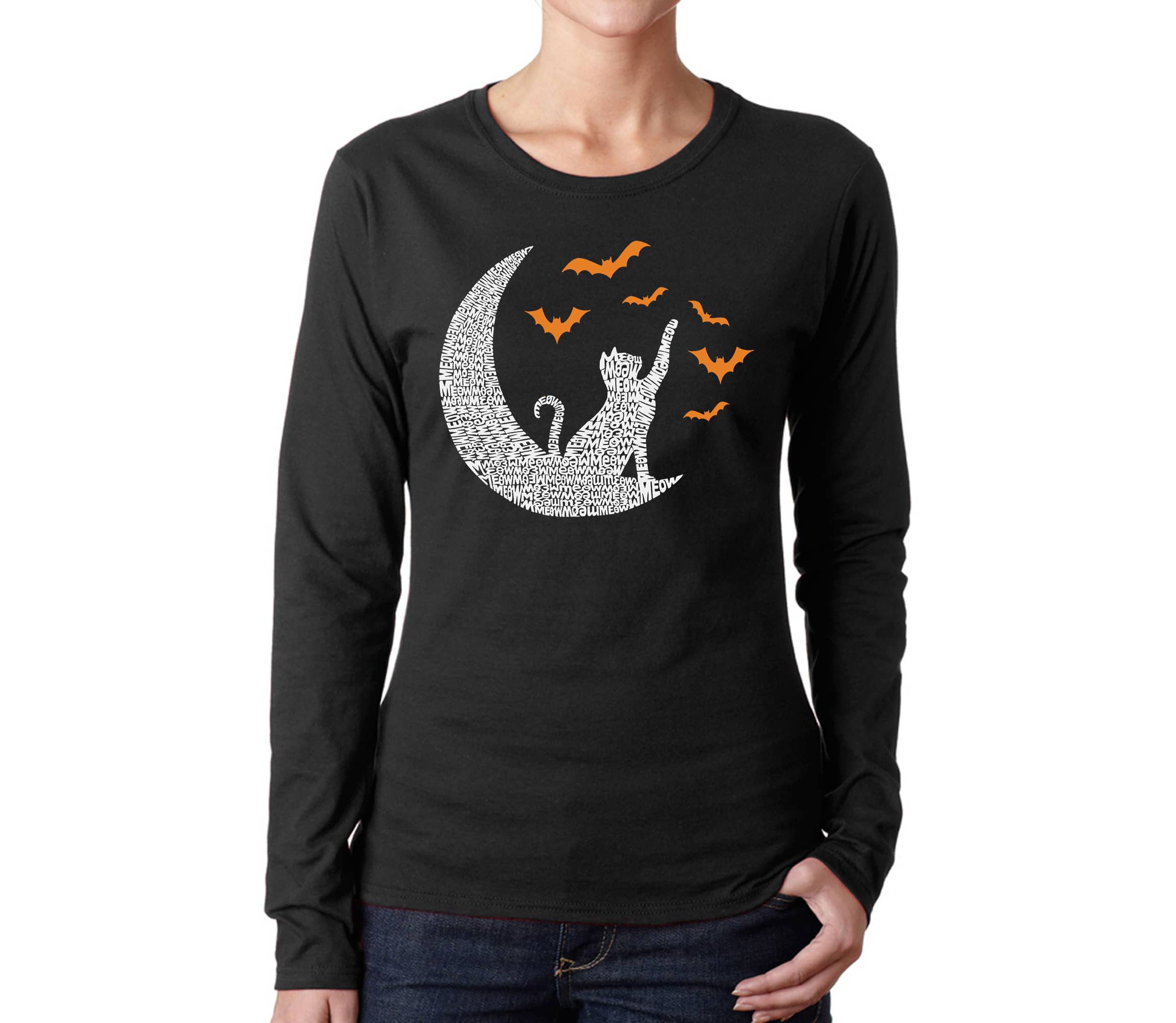 Lunar Bats - Womens Word Art Long Sleeve T-Shirt