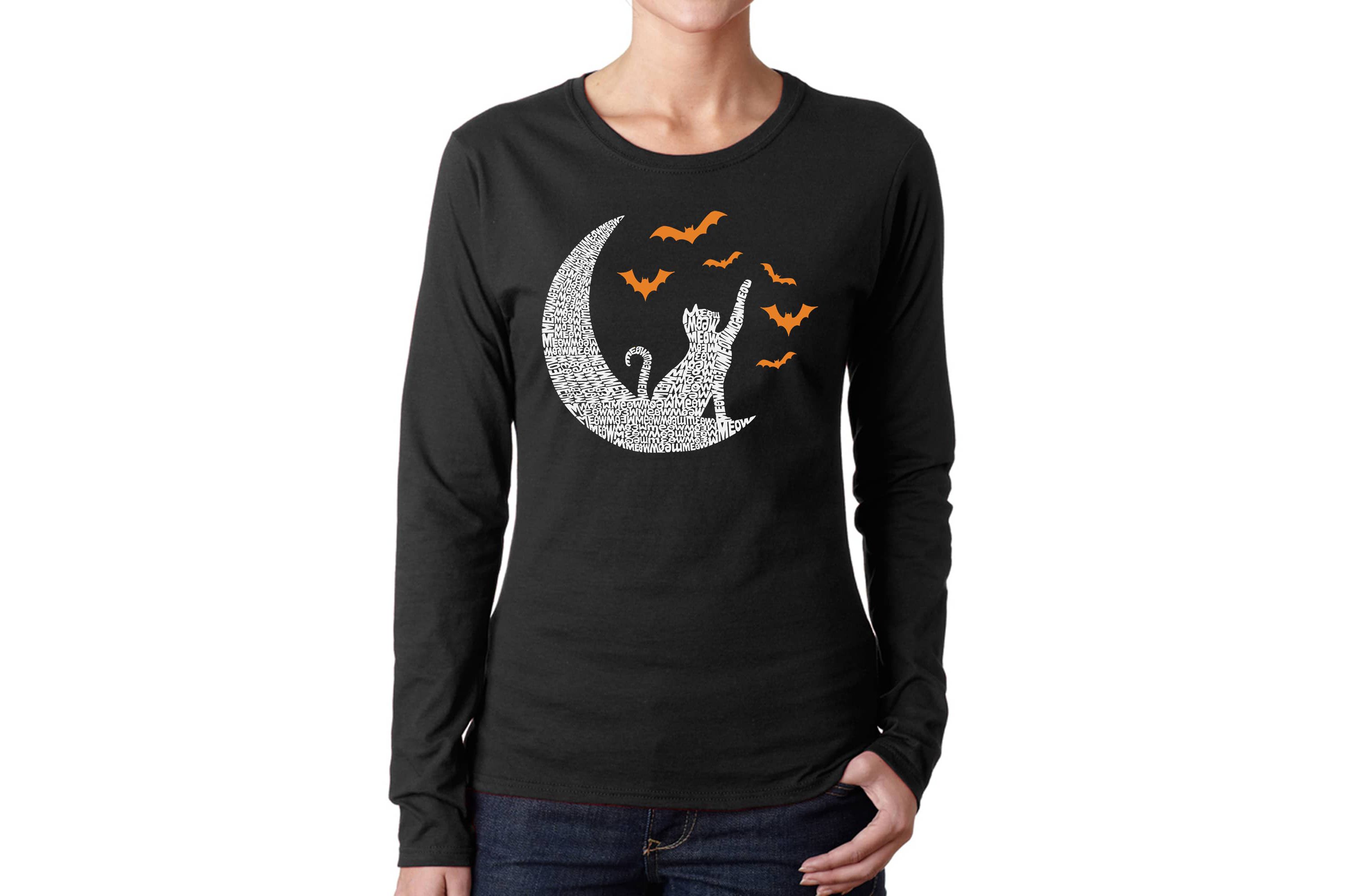 Lunar Bats - Womens Word Art Long Sleeve T-Shirt