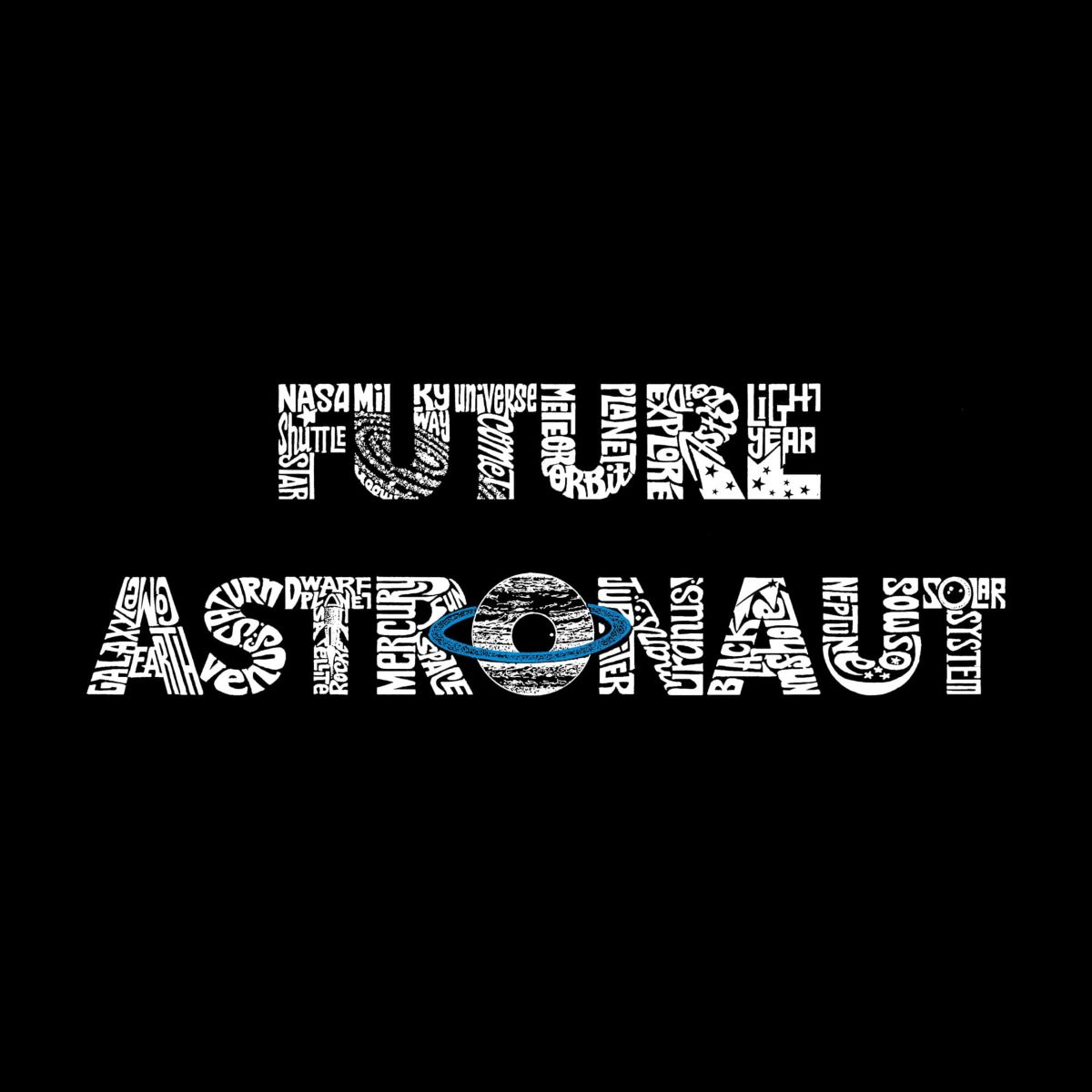 Future Astronaut - Womens Word Art V-Neck T-Shirt