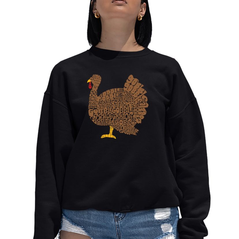 Thanksgiving - Womens Word Art Crewneck Sweatshirt