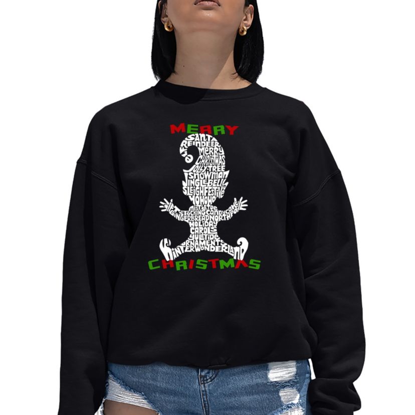 Christmas Elf - Womens Word Art Crewneck Sweatshirt