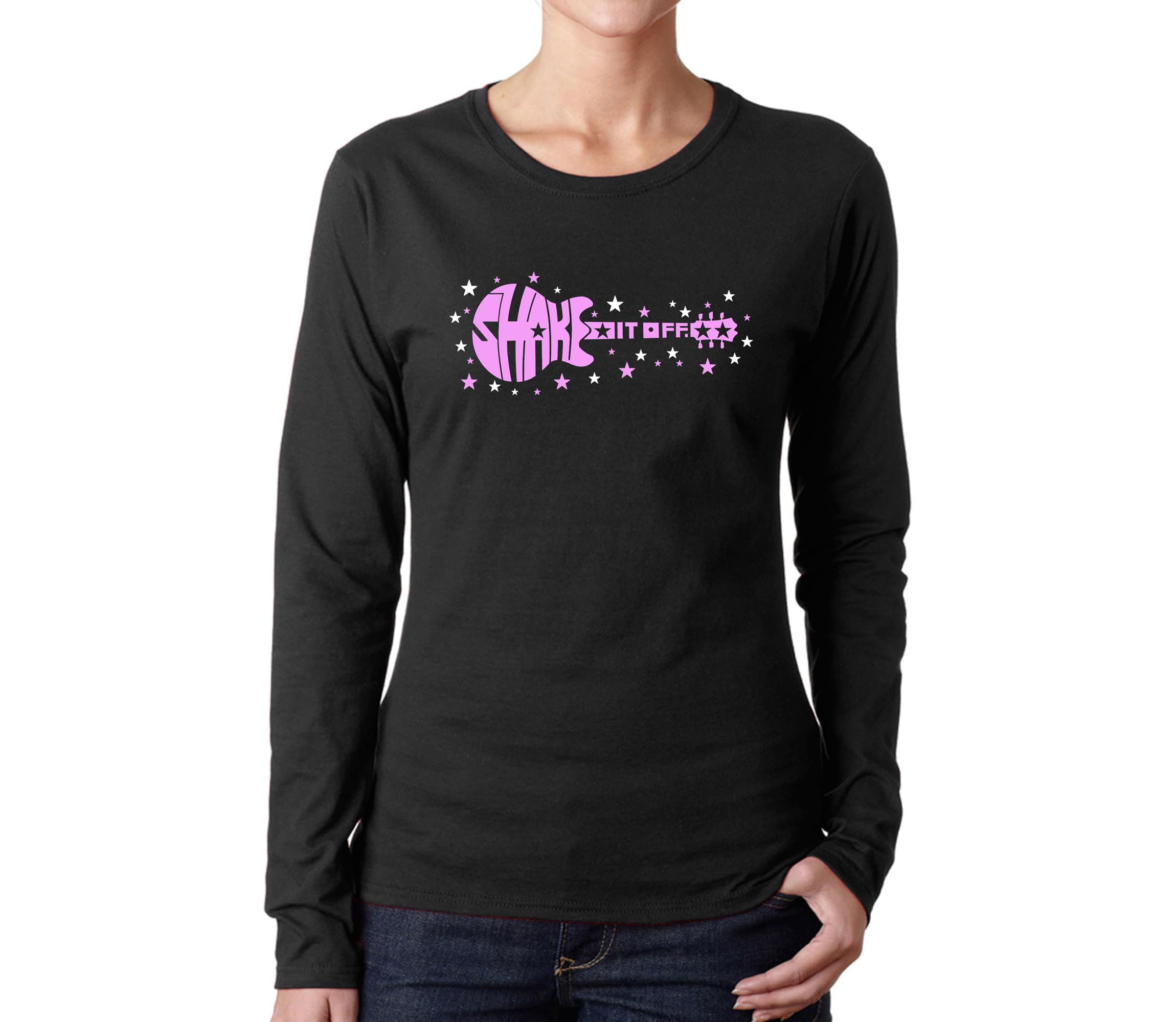 Shake it Off - Womens Word Art Long Sleeve T-Shirt