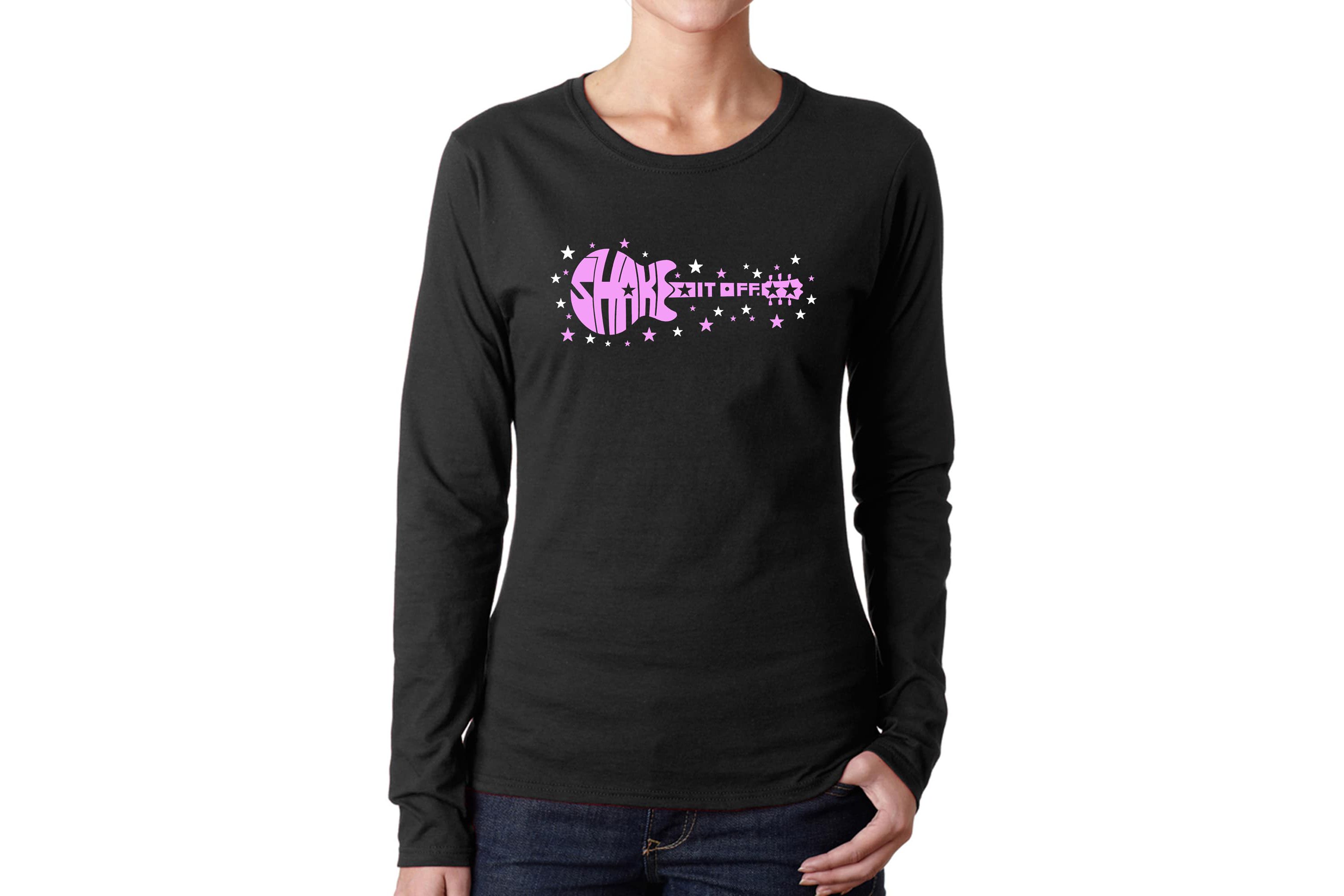 Shake it Off - Womens Word Art Long Sleeve T-Shirt