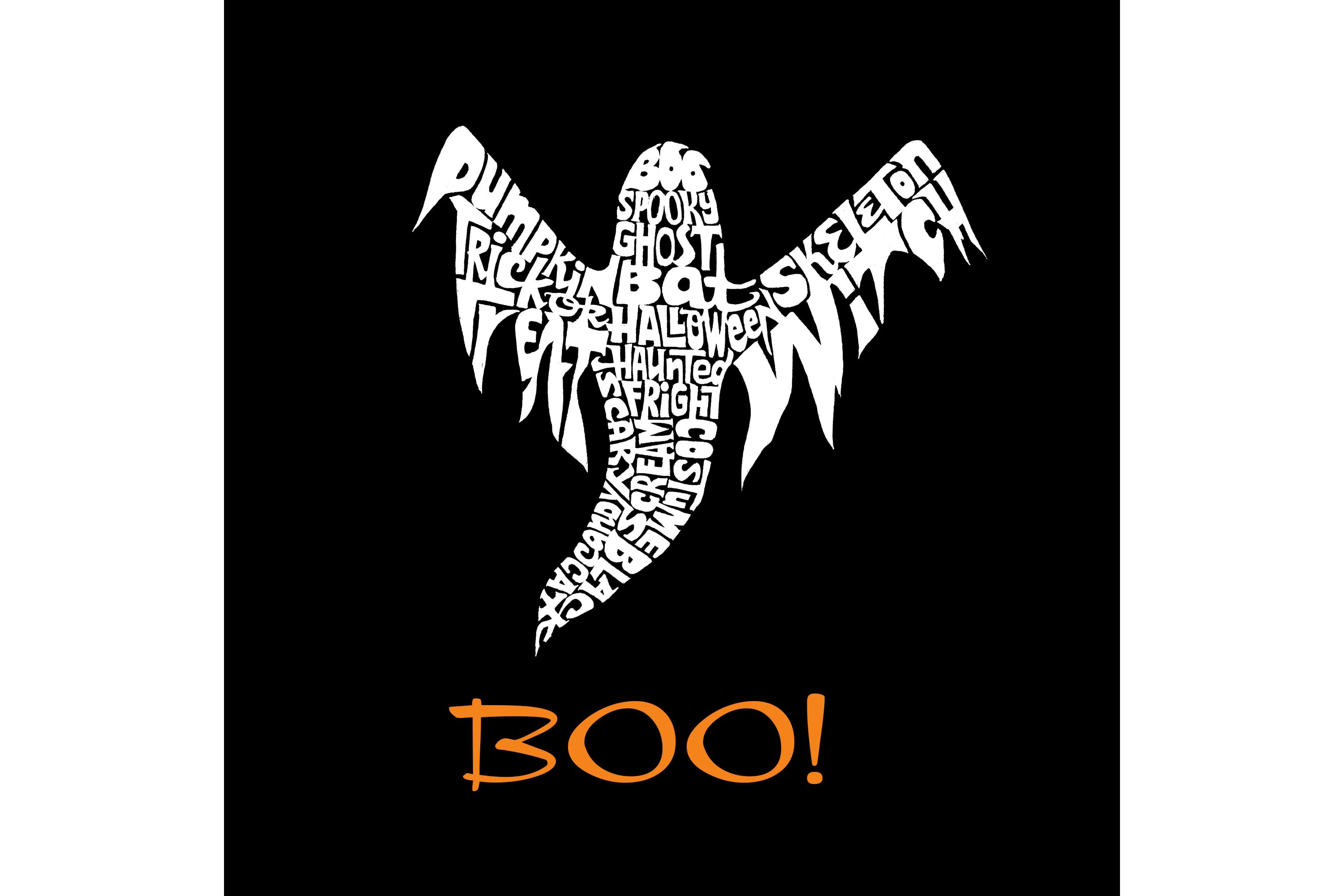 Halloween Ghost - Womens Word Art Long Sleeve T-Shirt