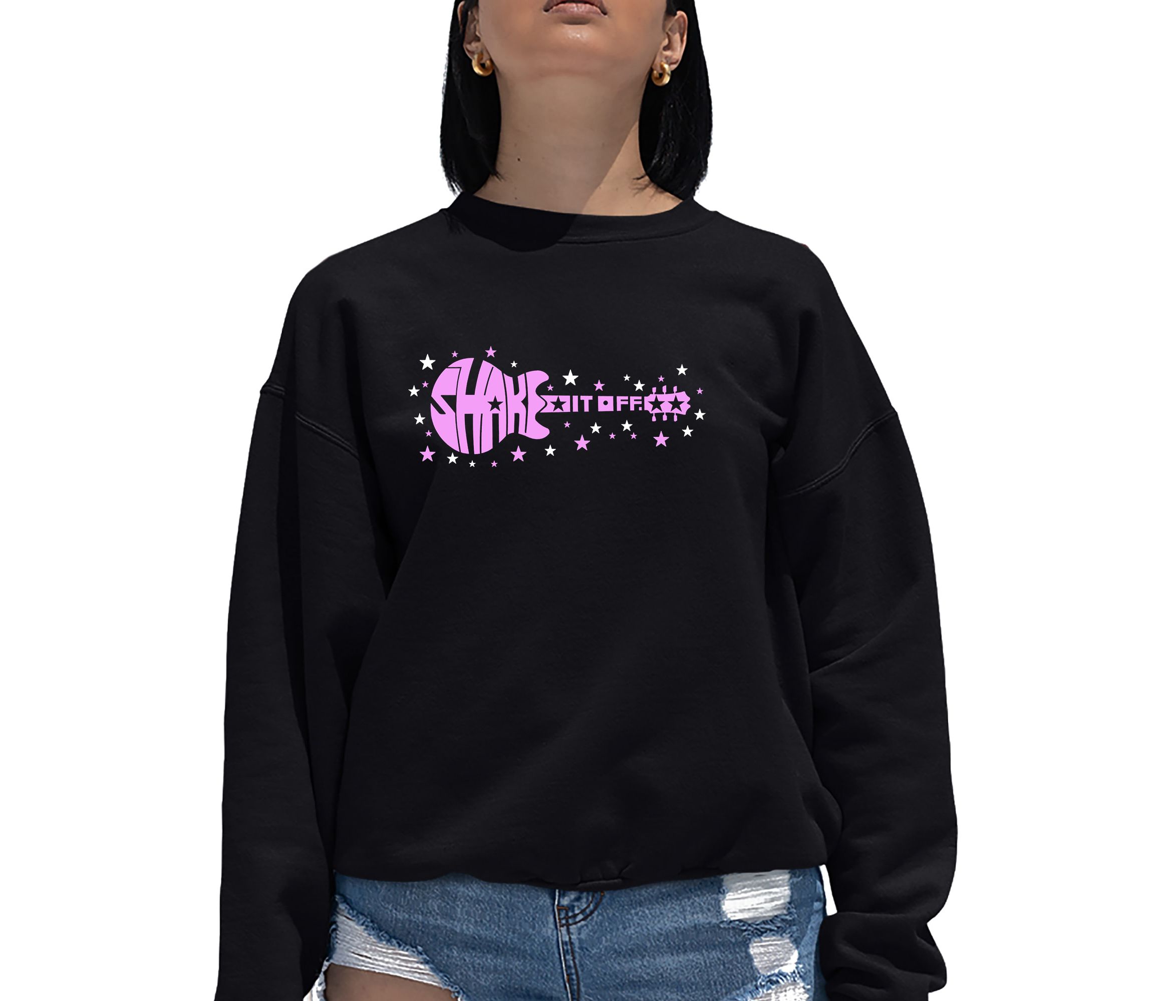 Shake it Off - Womens Word Art Crewneck Sweatshirt
