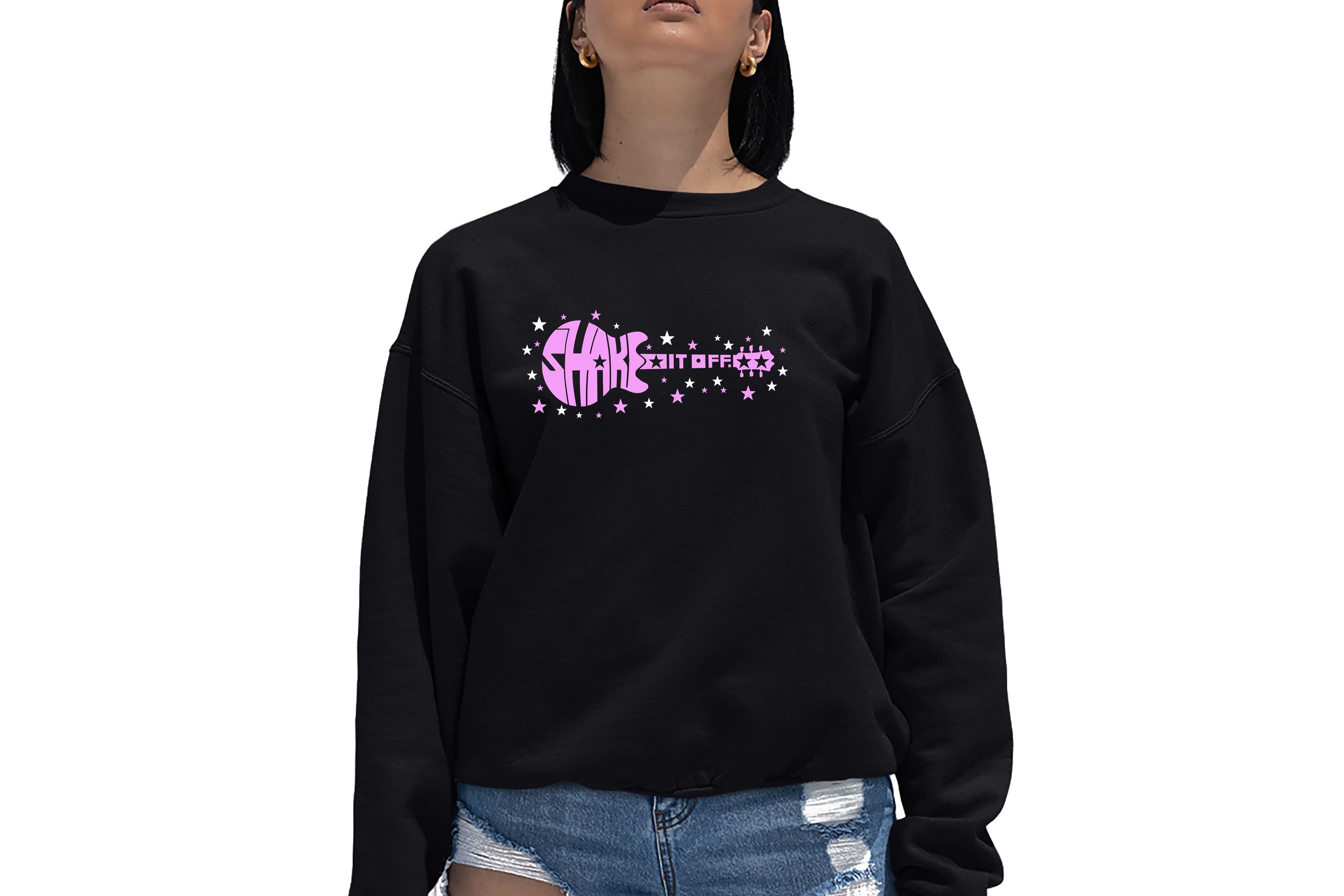 Shake it Off - Womens Word Art Crewneck Sweatshirt