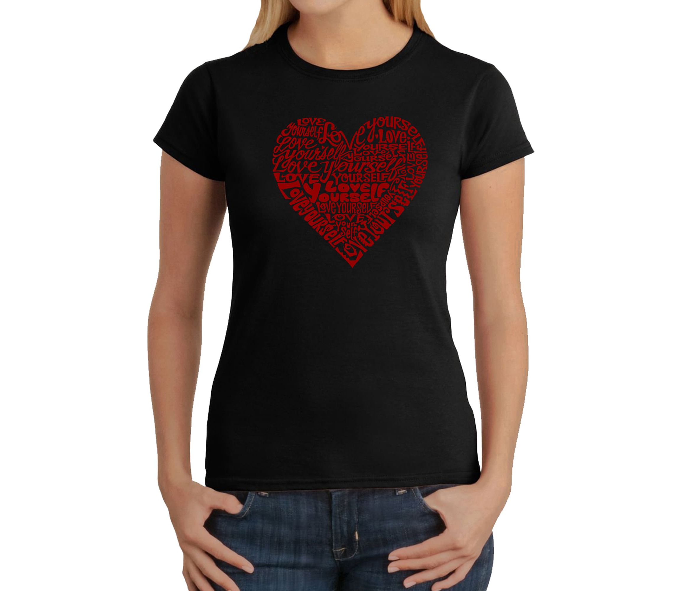 Love Yourself - Womens Word Art T-Shirt