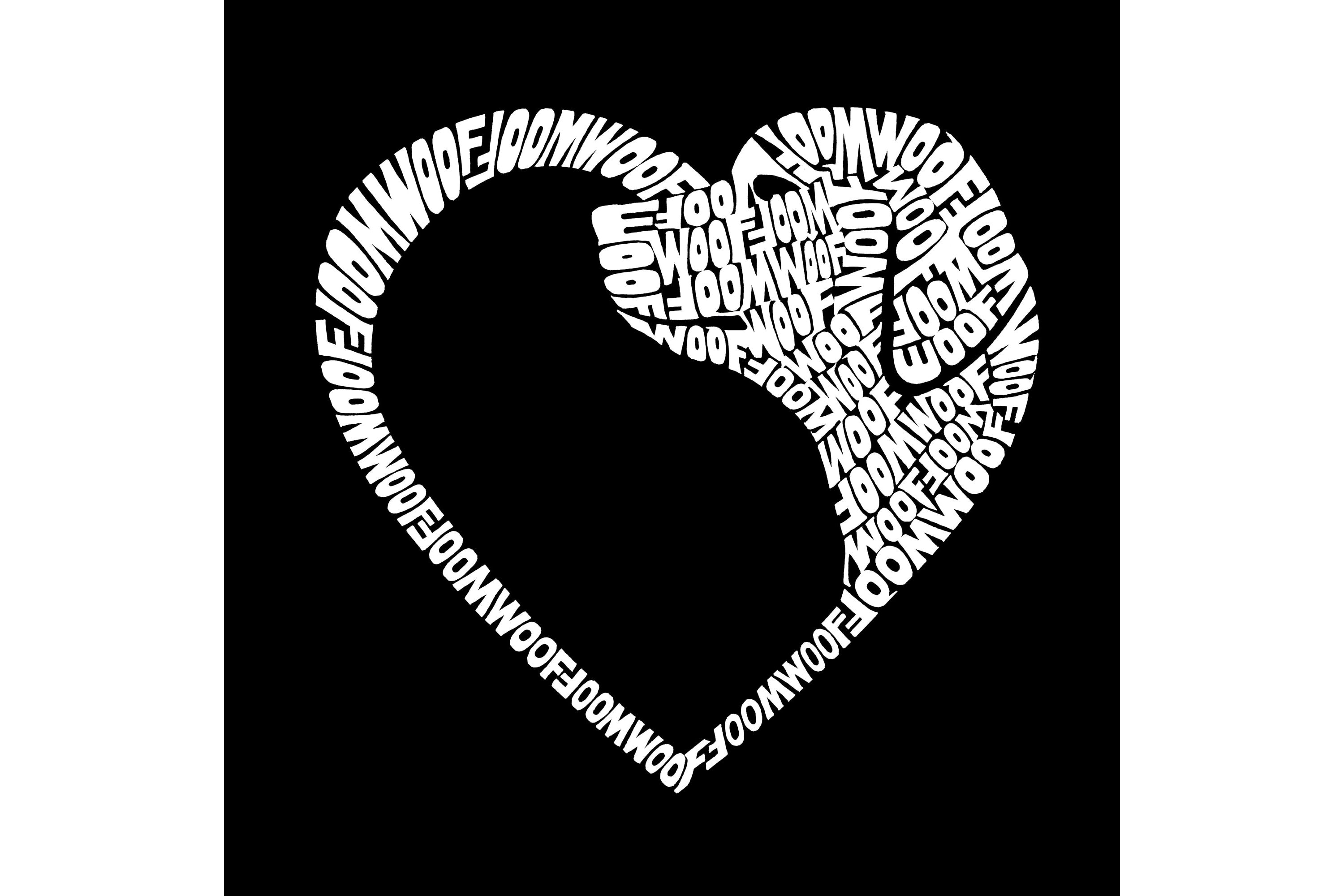Dog Heart - Womens Word Art Crewneck Sweatshirt