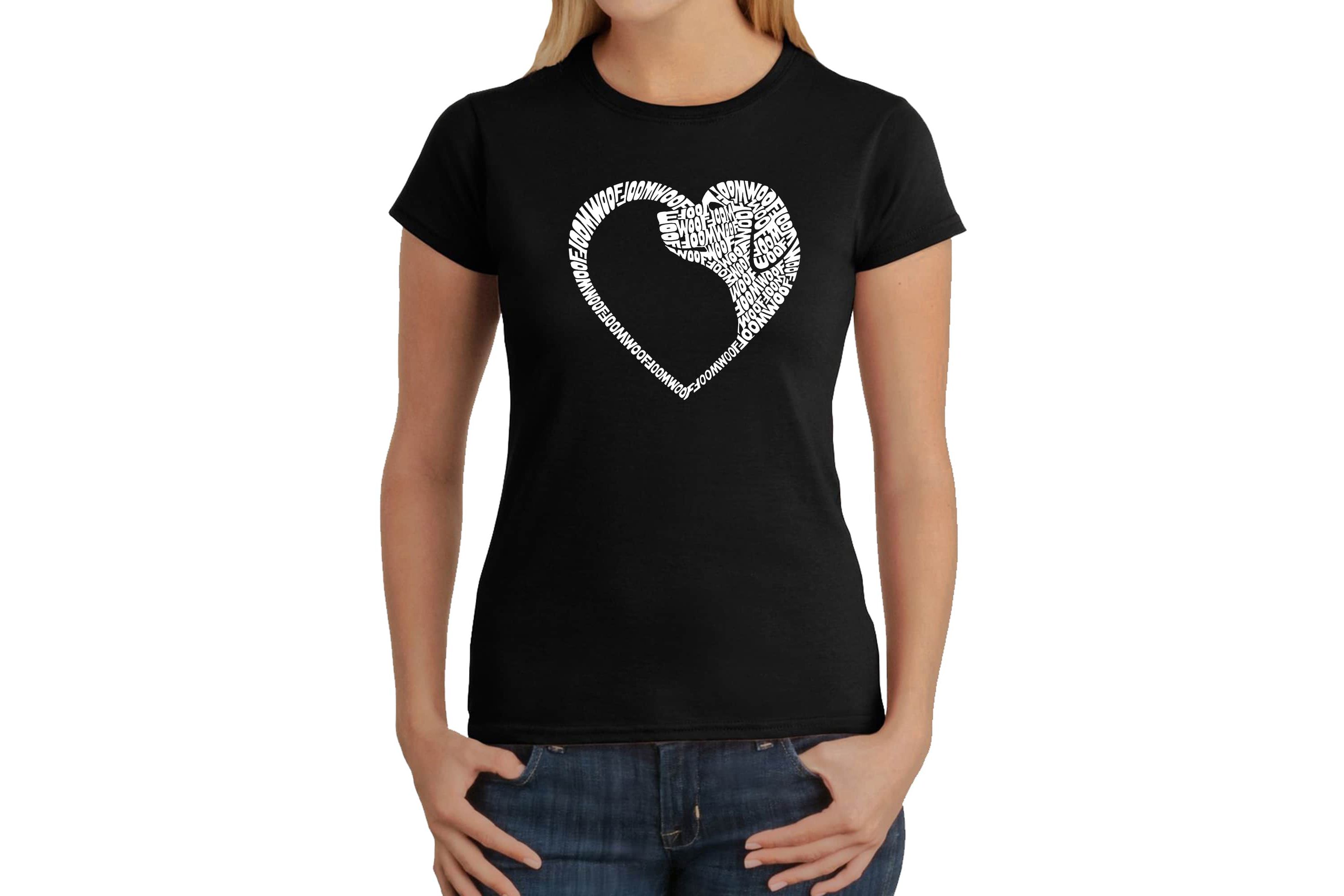 Dog Heart - Womens Word Art T-Shirt