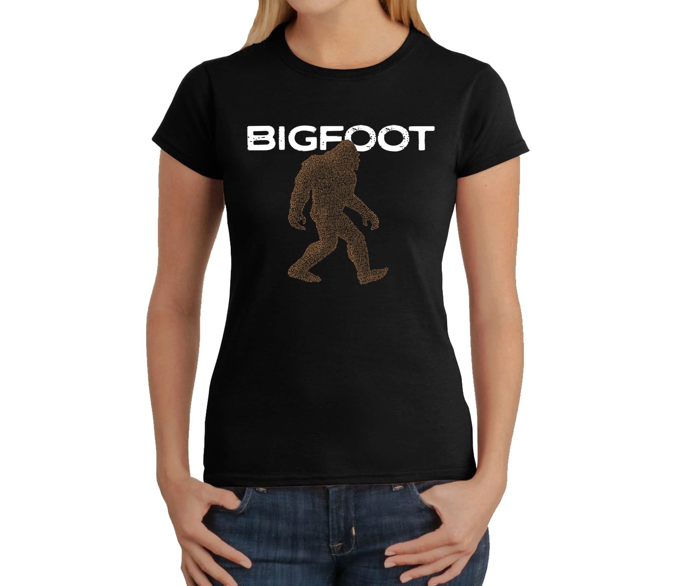 Bigfoot - Womens Word Art T-Shirt