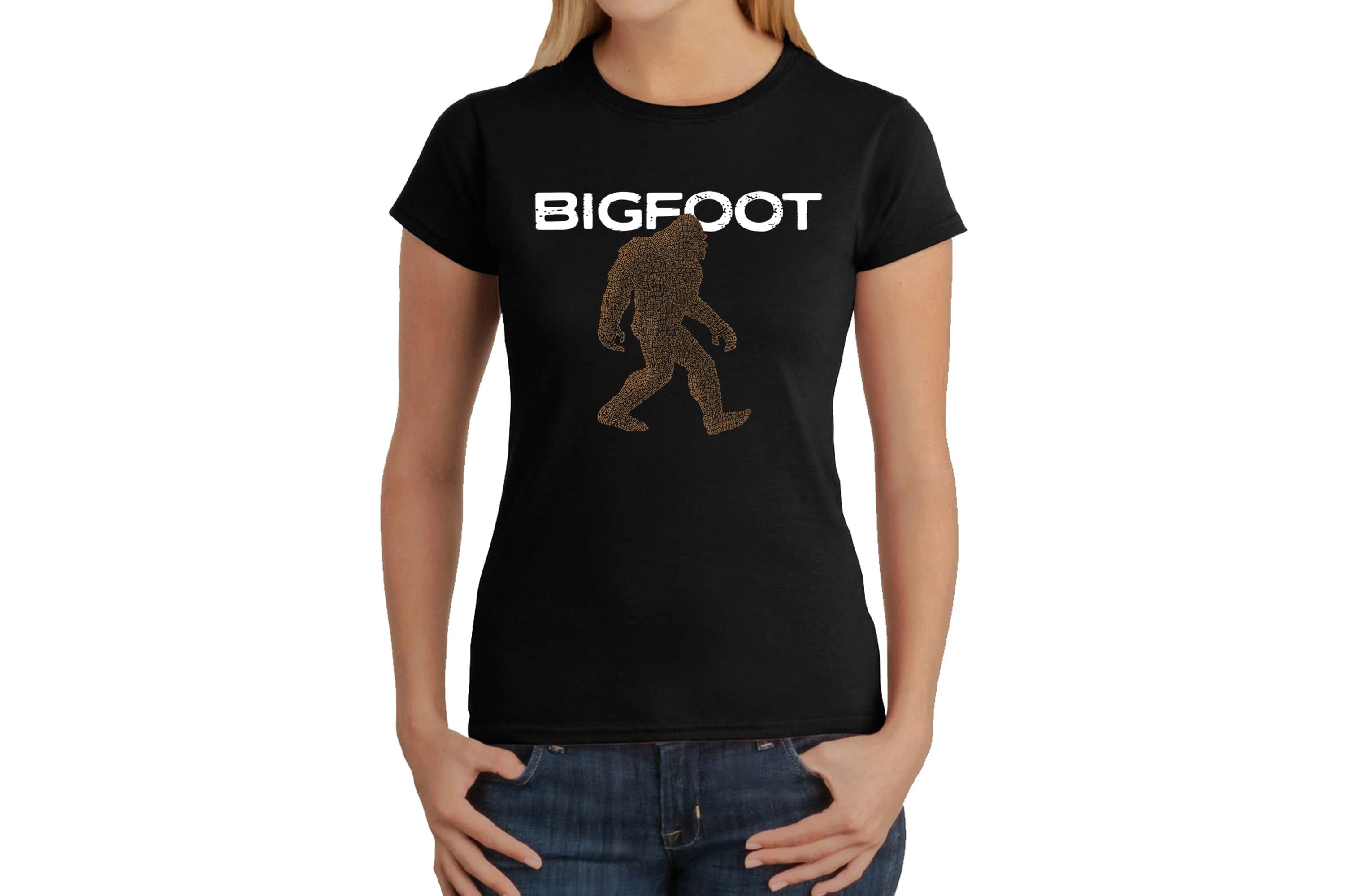 Bigfoot - Womens Word Art T-Shirt