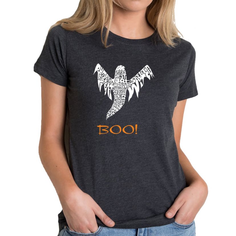 Halloween Ghost - Womens Premium Blend Word Art T-Shirt