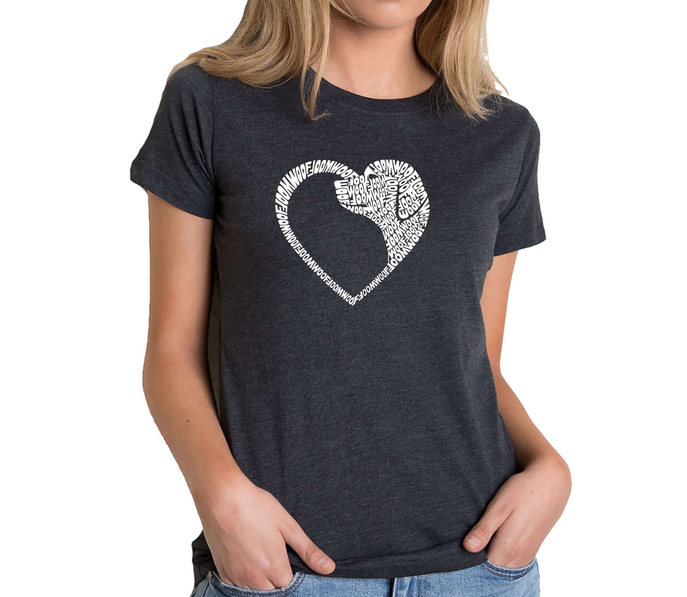 Dog Heart - Womens Premium Blend Word Art T-Shirt