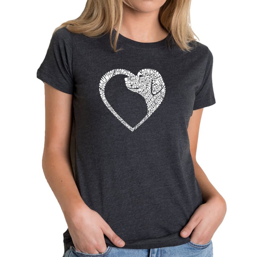 Dog Heart - Womens Premium Blend Word Art T-Shirt