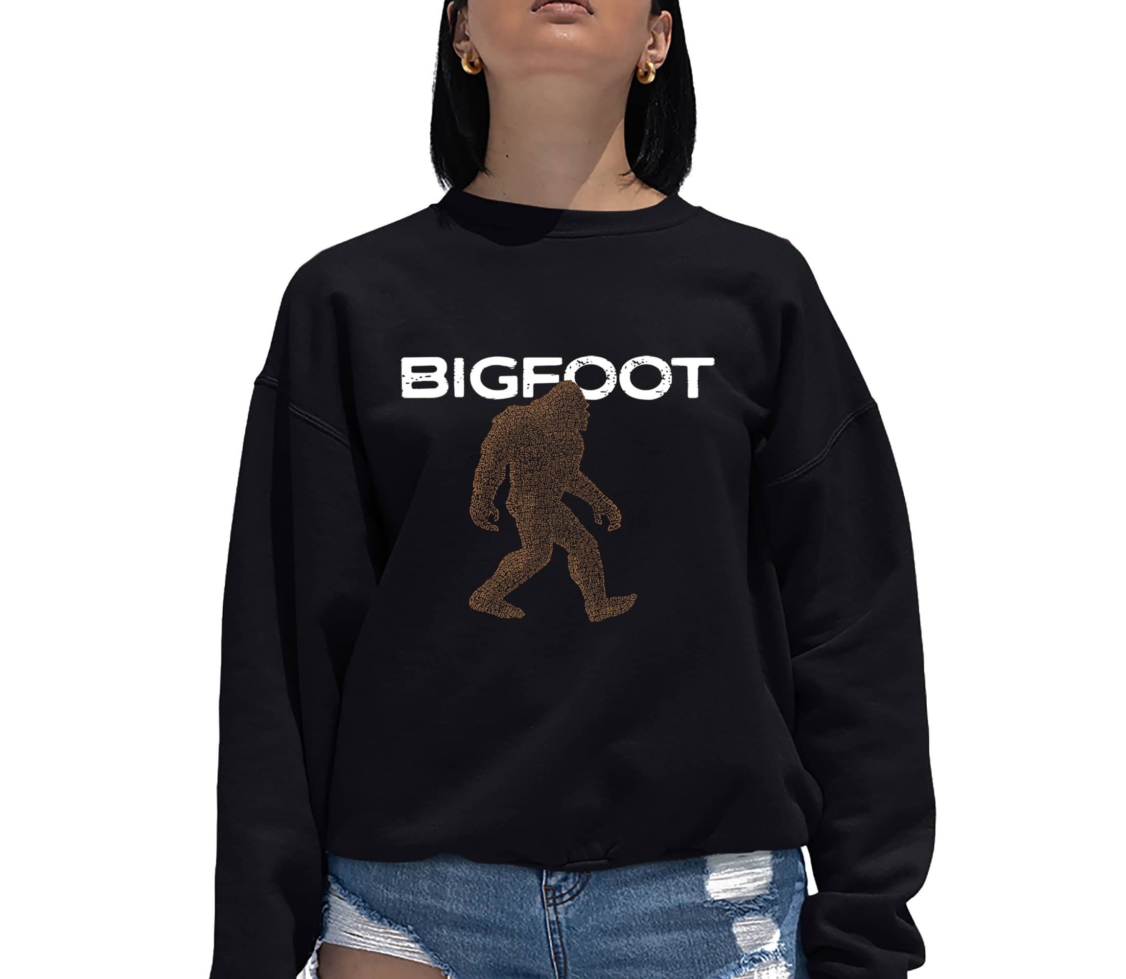 Bigfoot - Womens Word Art Crewneck Sweatshirt