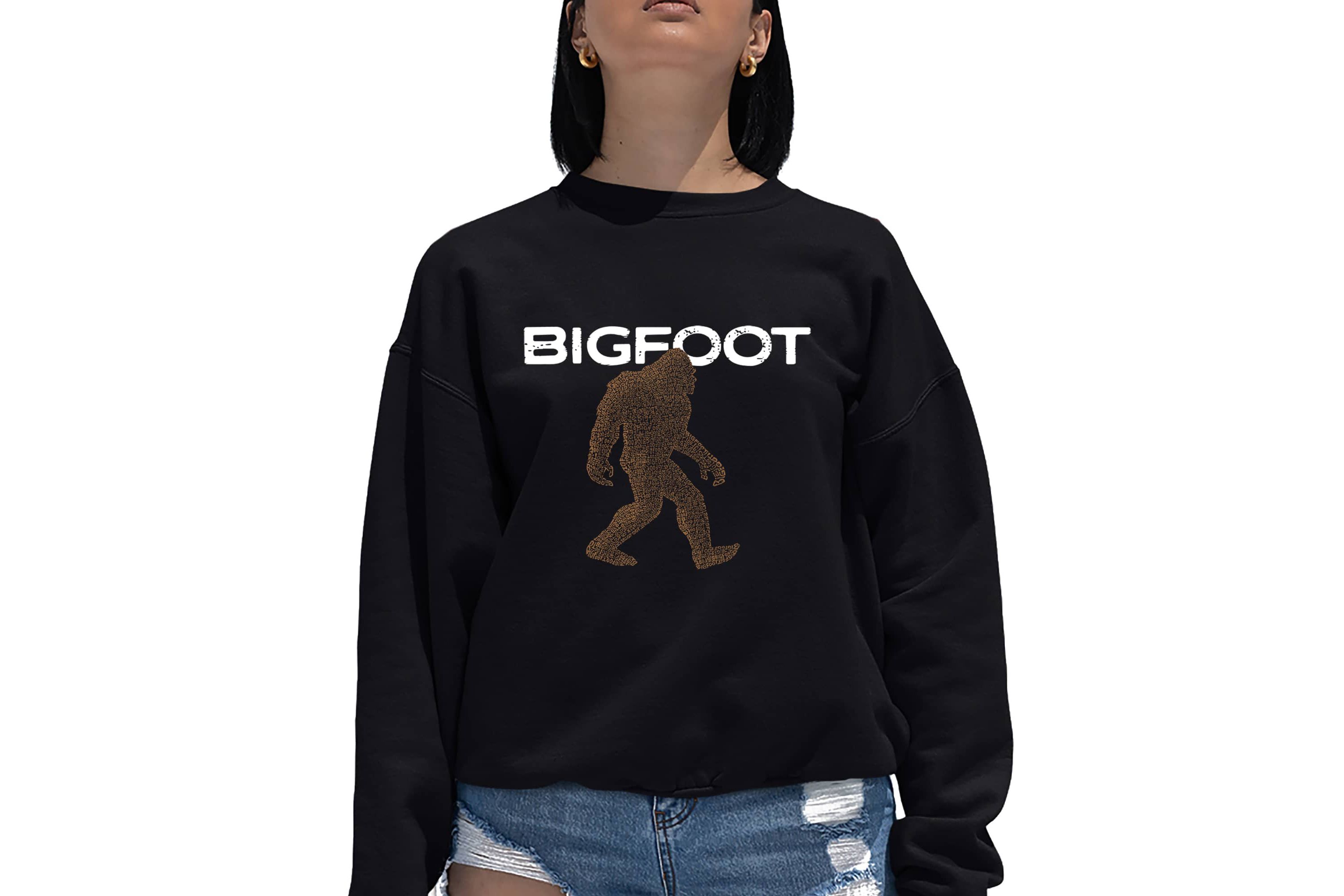 Bigfoot - Womens Word Art Crewneck Sweatshirt