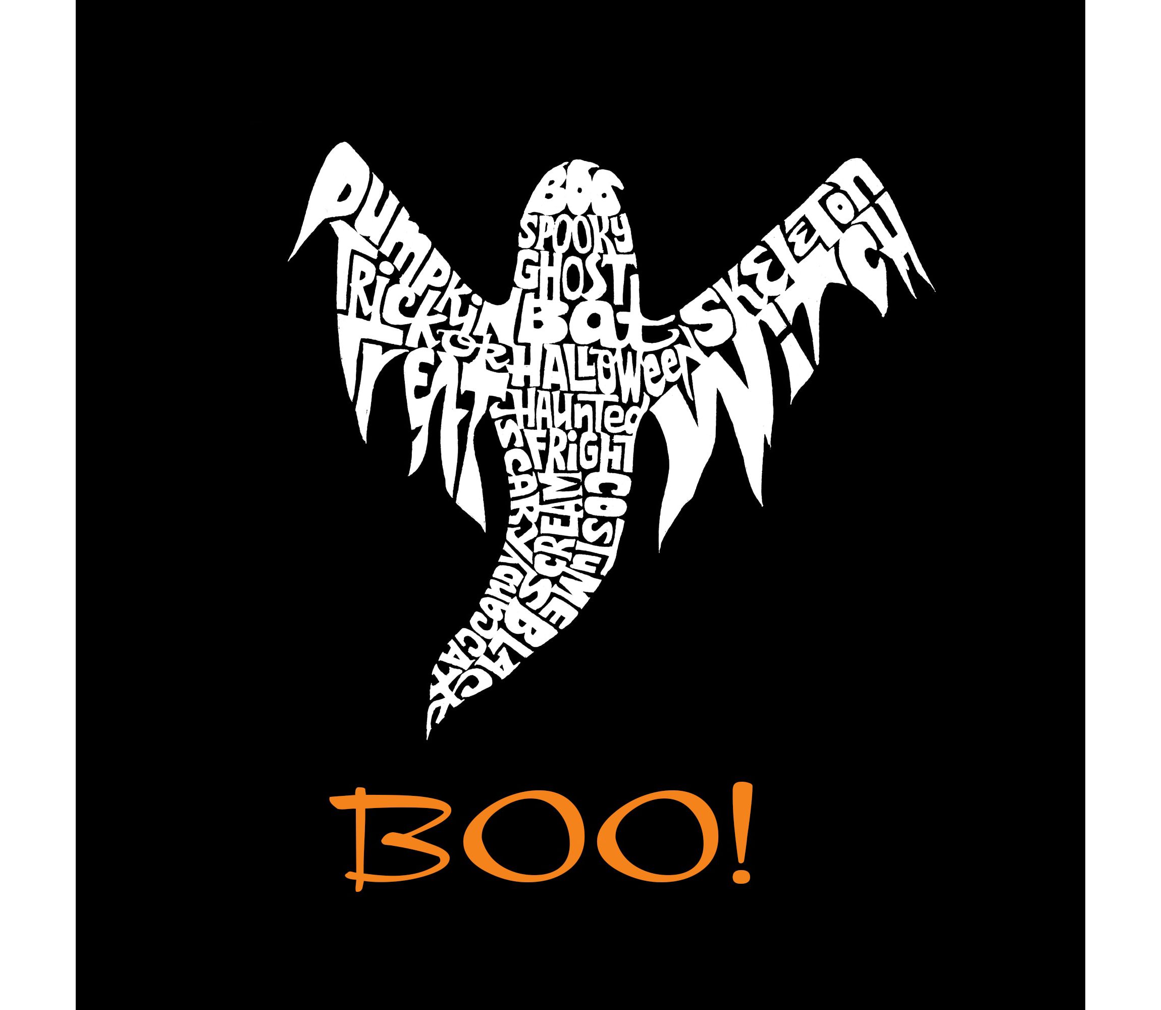 Halloween Ghost - Womens Word Art T-Shirt