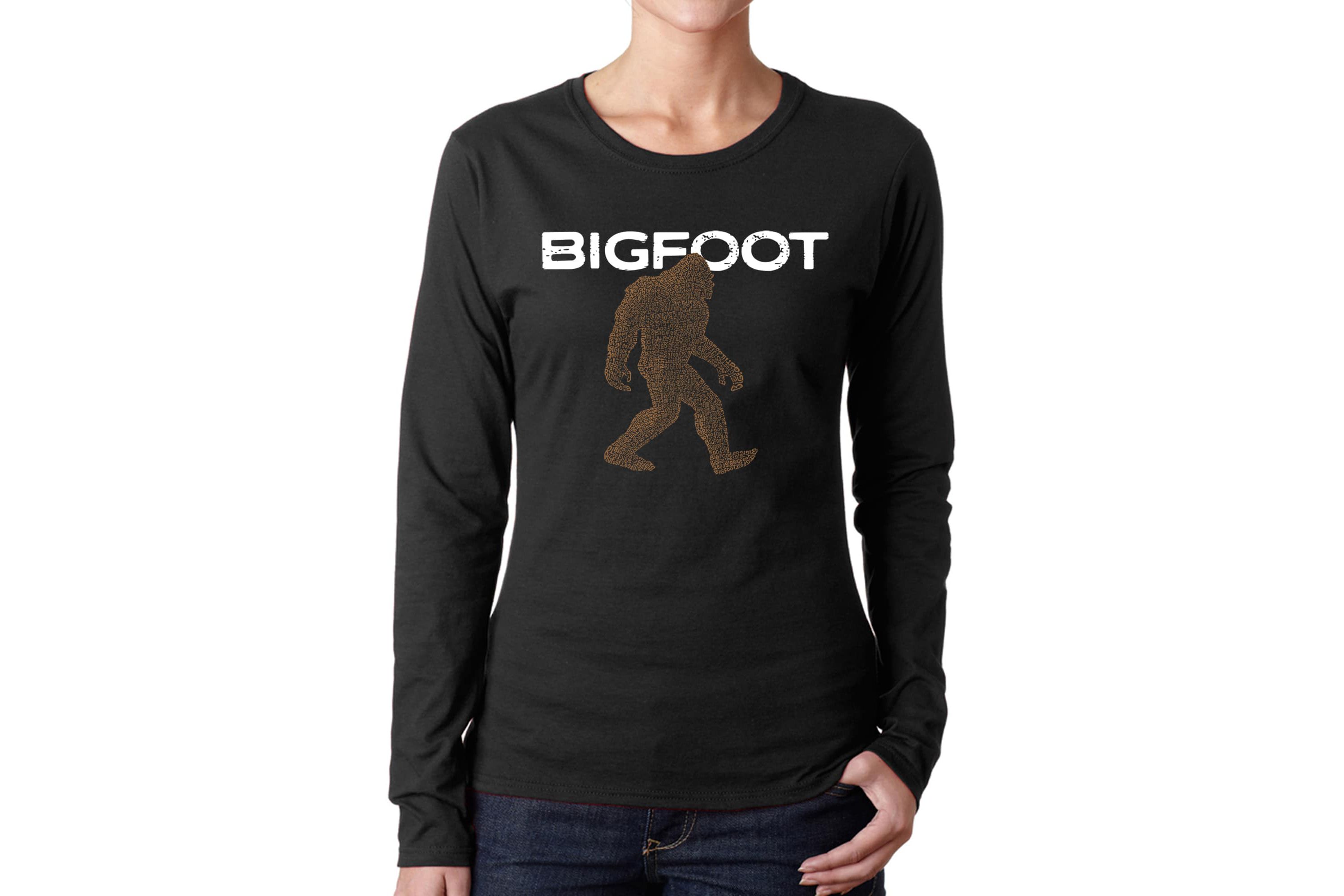 Bigfoot - Womens Word Art Long Sleeve T-Shirt