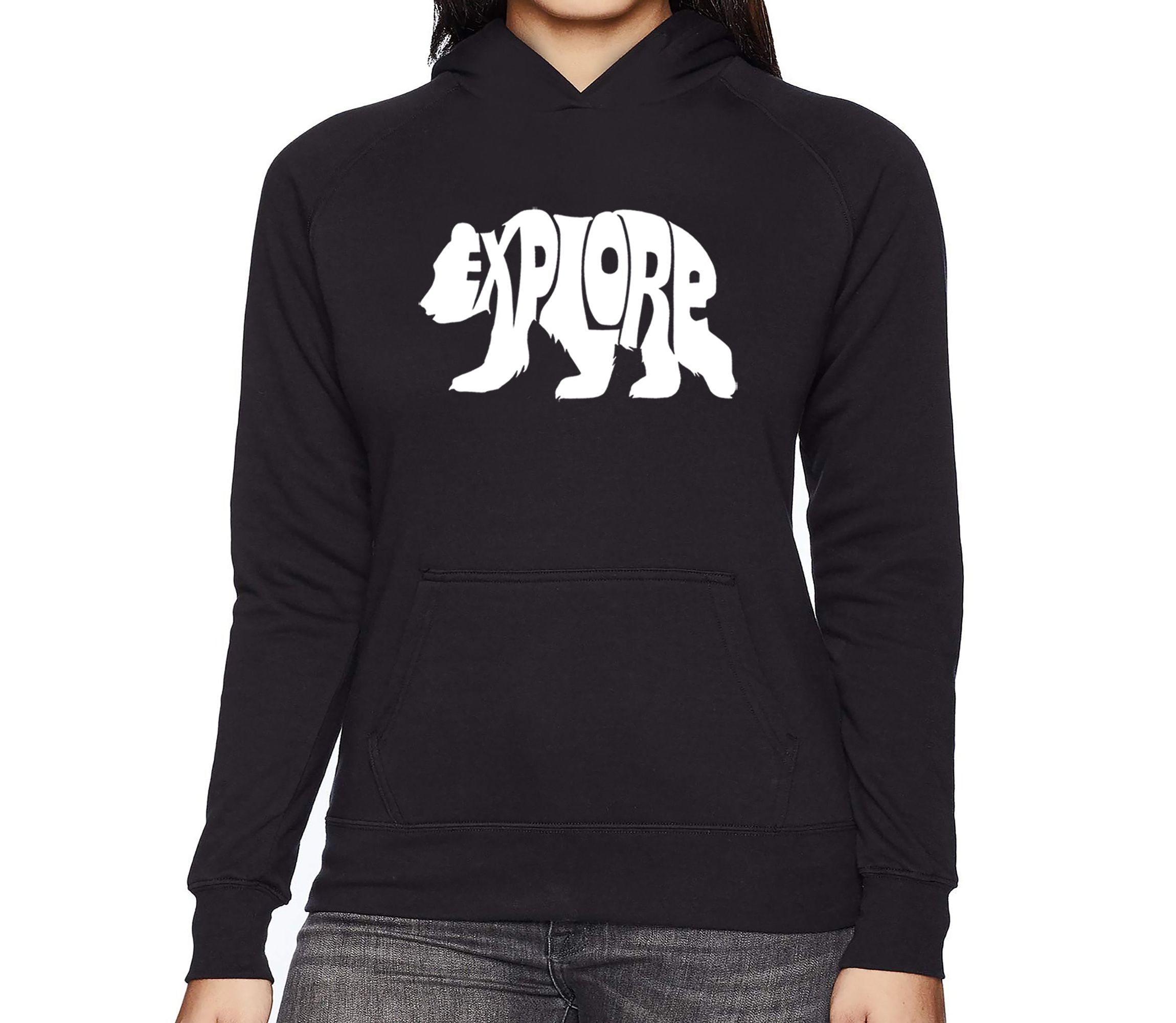 Explore - Womens Word Art Hooded Sweatshirt