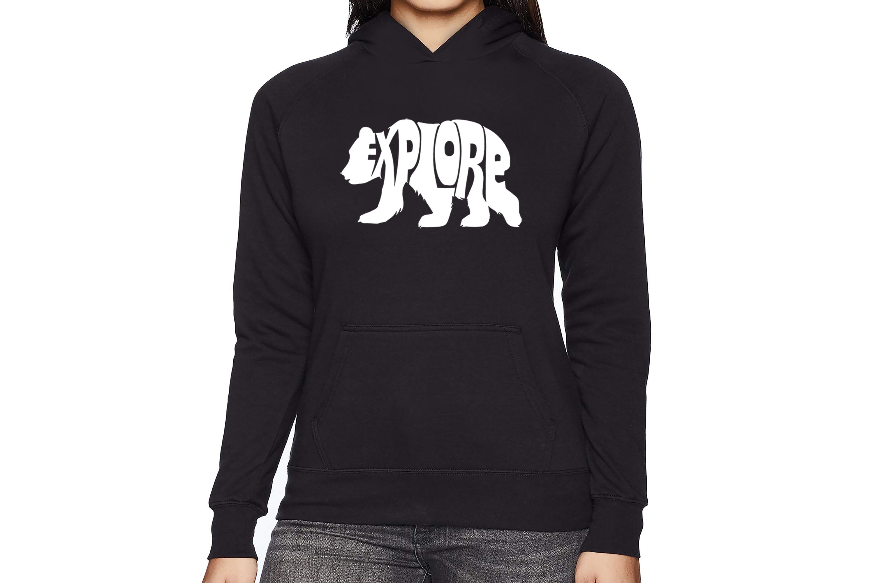 Explore - Womens Word Art Hooded Sweatshirt