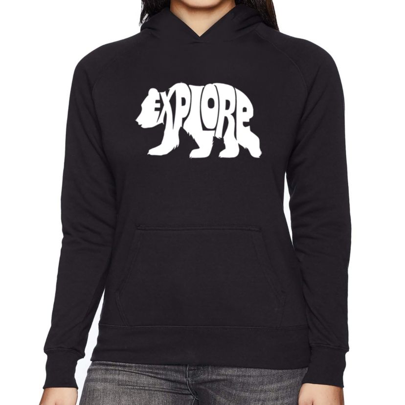 Explore - Womens Word Art Hooded Sweatshirt