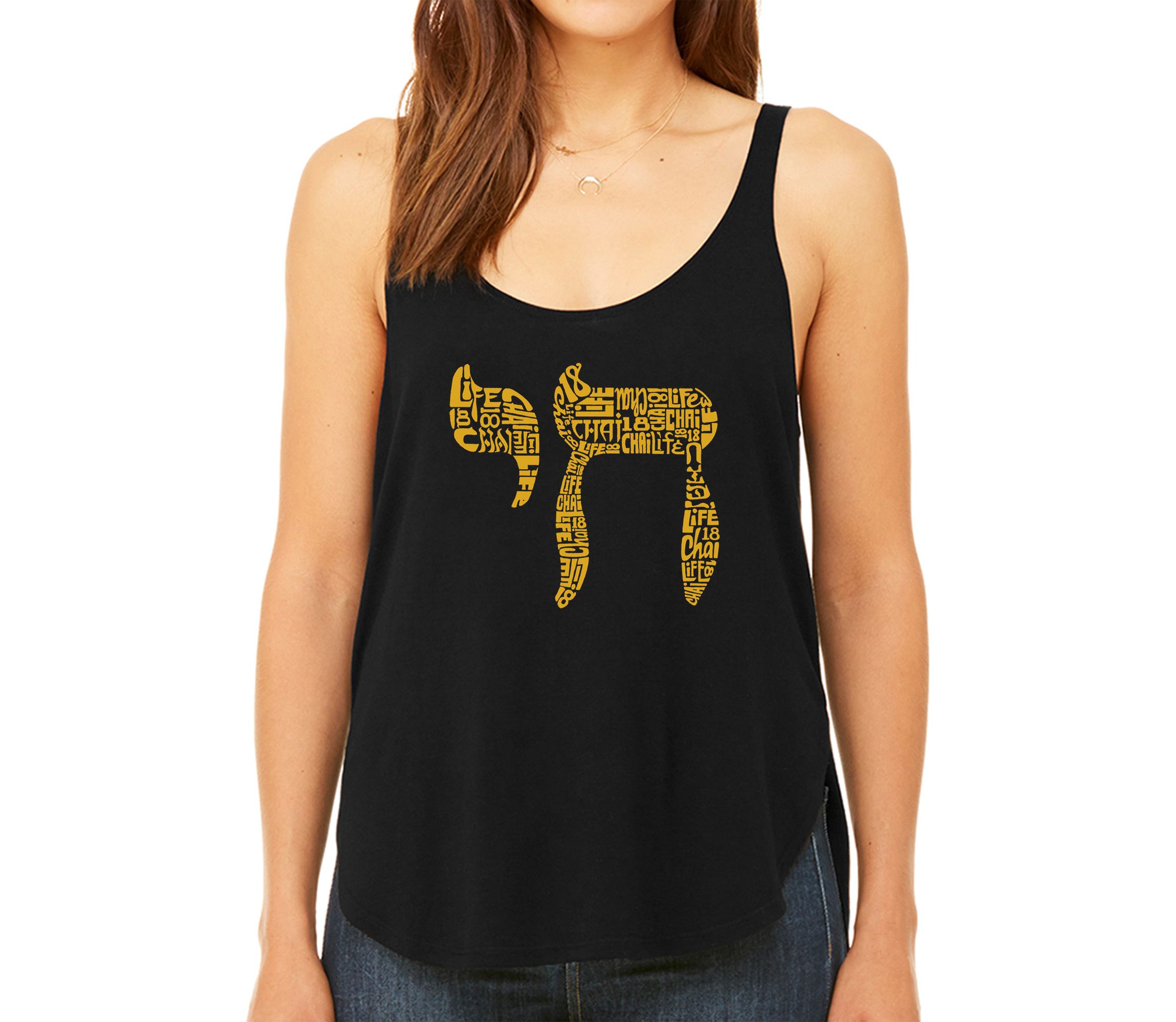 Chai - Womens Premium Word Art Flowy Tank Top