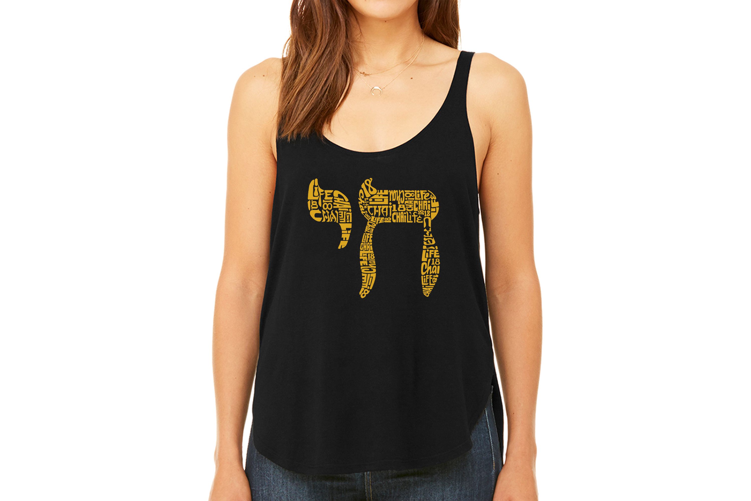 Chai - Womens Premium Word Art Flowy Tank Top