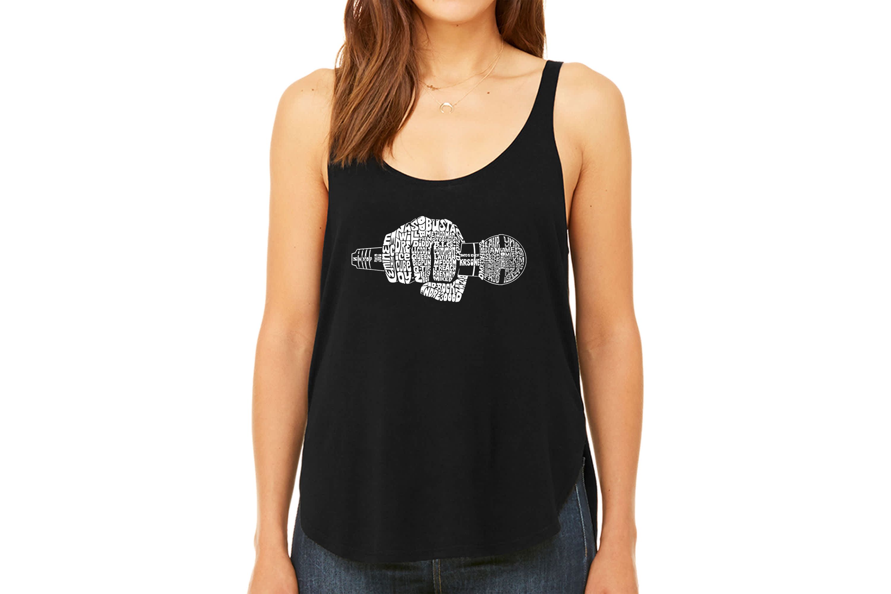 90s Rappers - Womens Premium Word Art Flowy Tank Top
