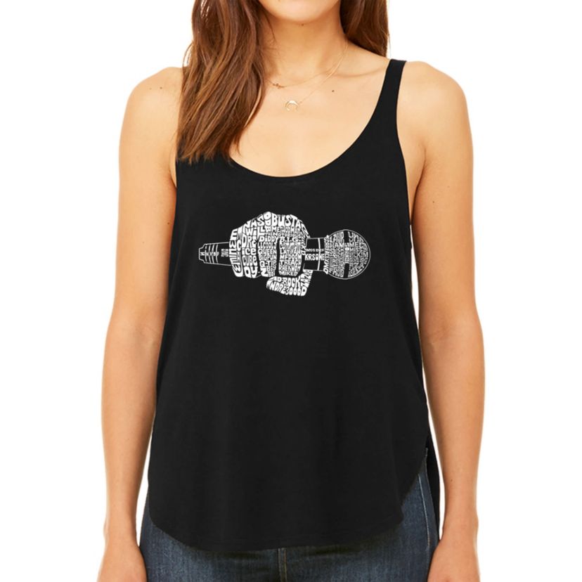 90s Rappers - Womens Premium Word Art Flowy Tank Top