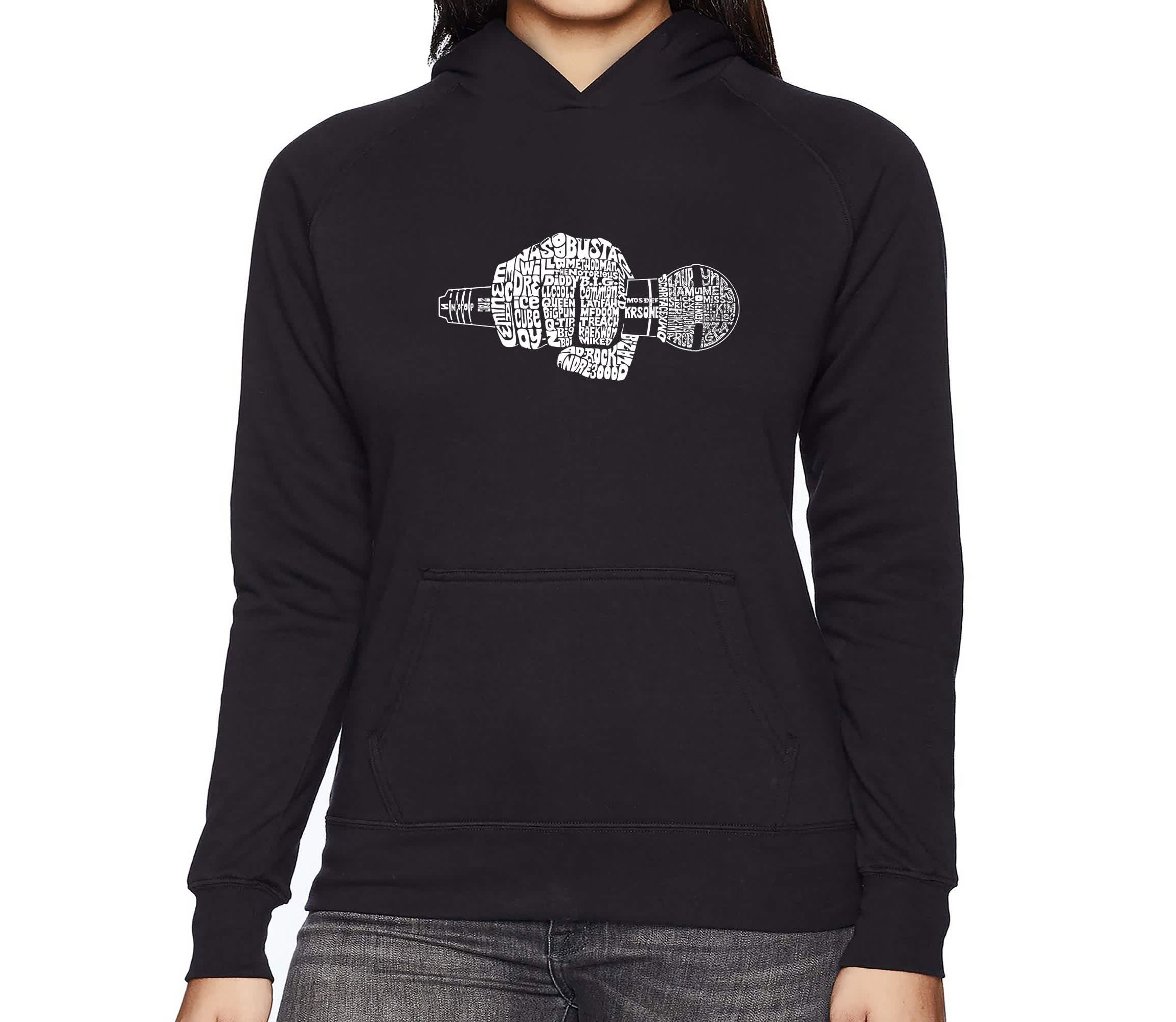 90s Rappers - Womens Word Art Hooded Sweatshirt